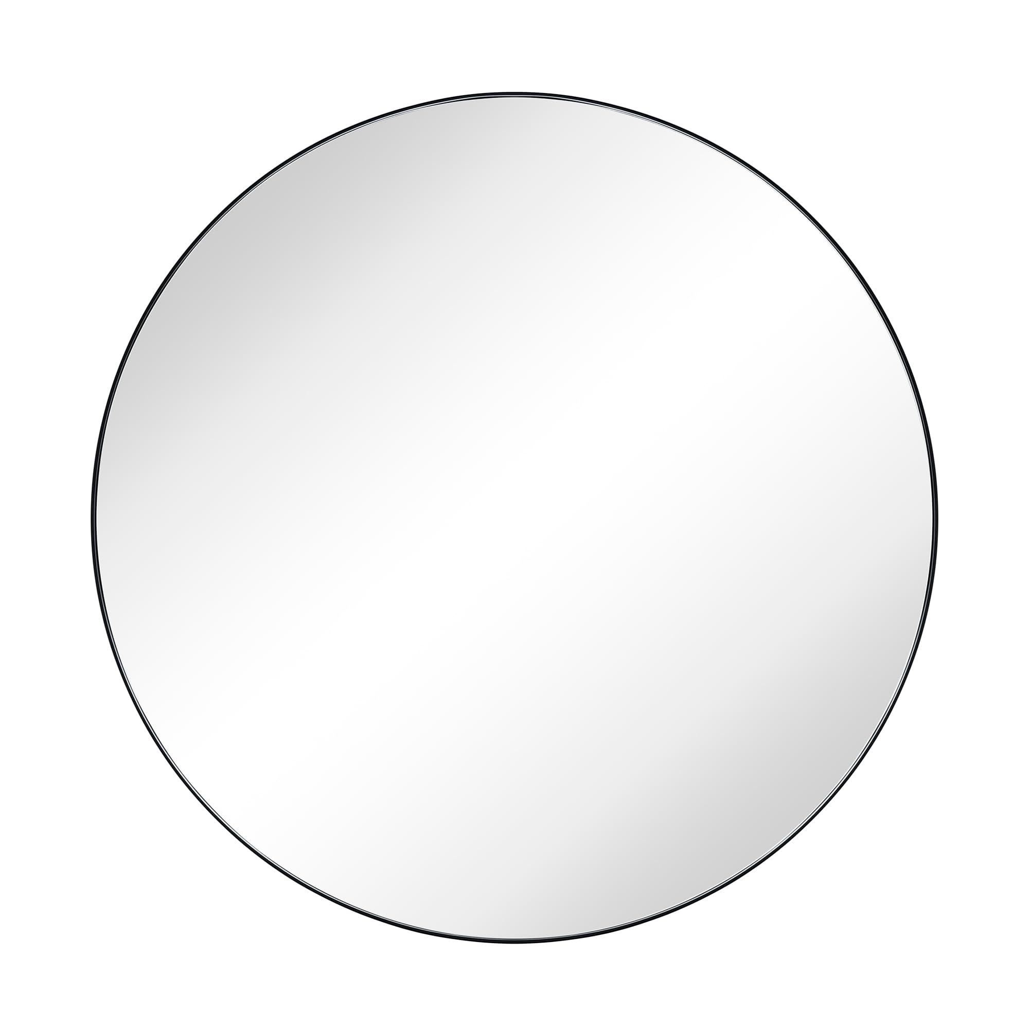 TEHOME  Myriel 30 in. W x 30 in. Surface Mount Round Circle Bathroom Metal Framed Medicine Cabinet with Mirror in Matt Black