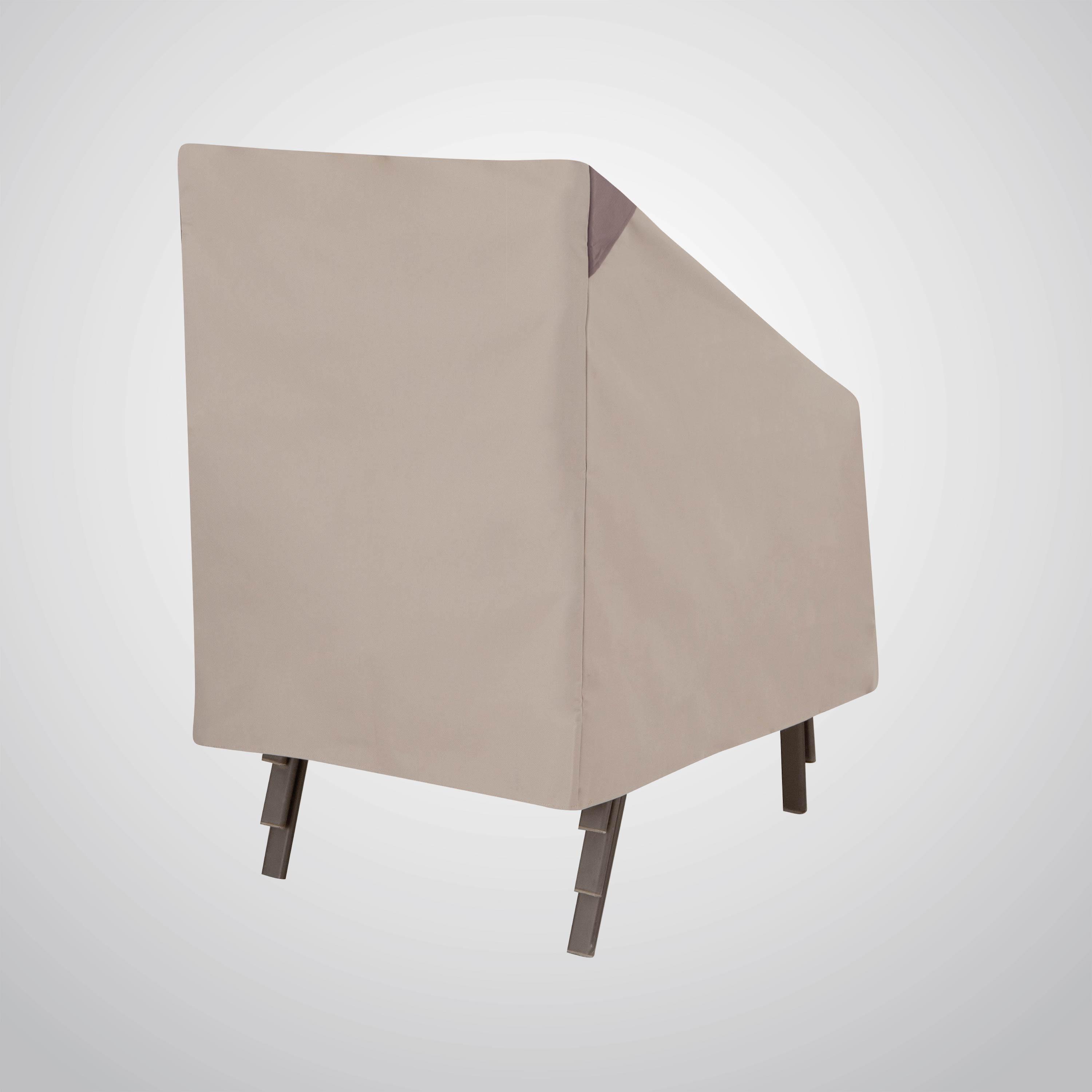 Modern Leisure Monterey Outdoor Stackable Patio Chair Cover, 25.5"L x 35.5"W x 45"H, Beige