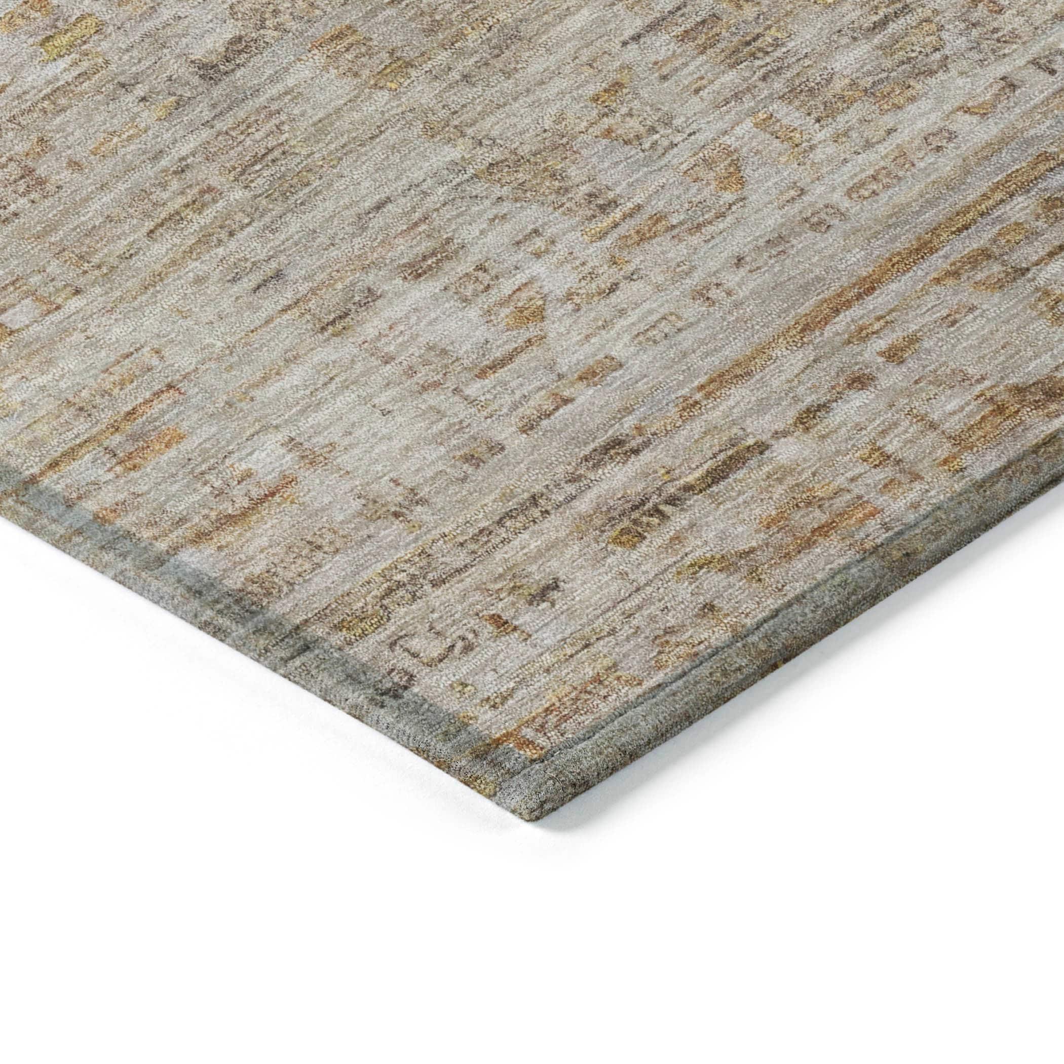 Machine Washable Indoor/Outdoor Chantille Taupe Rug