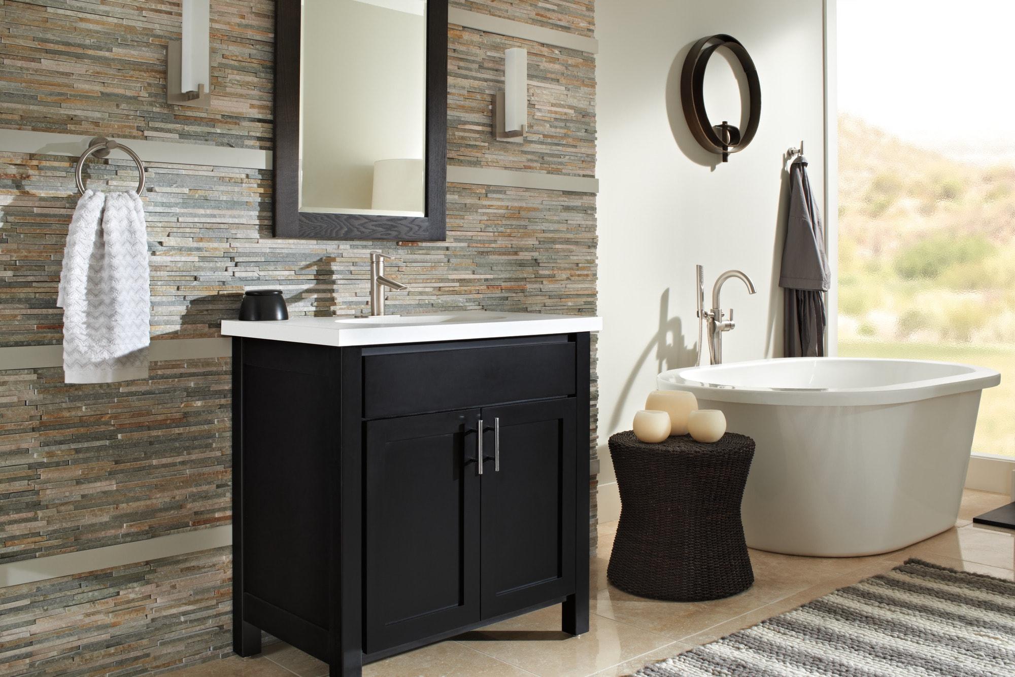 Trinsic Single Handle Floor Mounted Freestanding Tub Filler