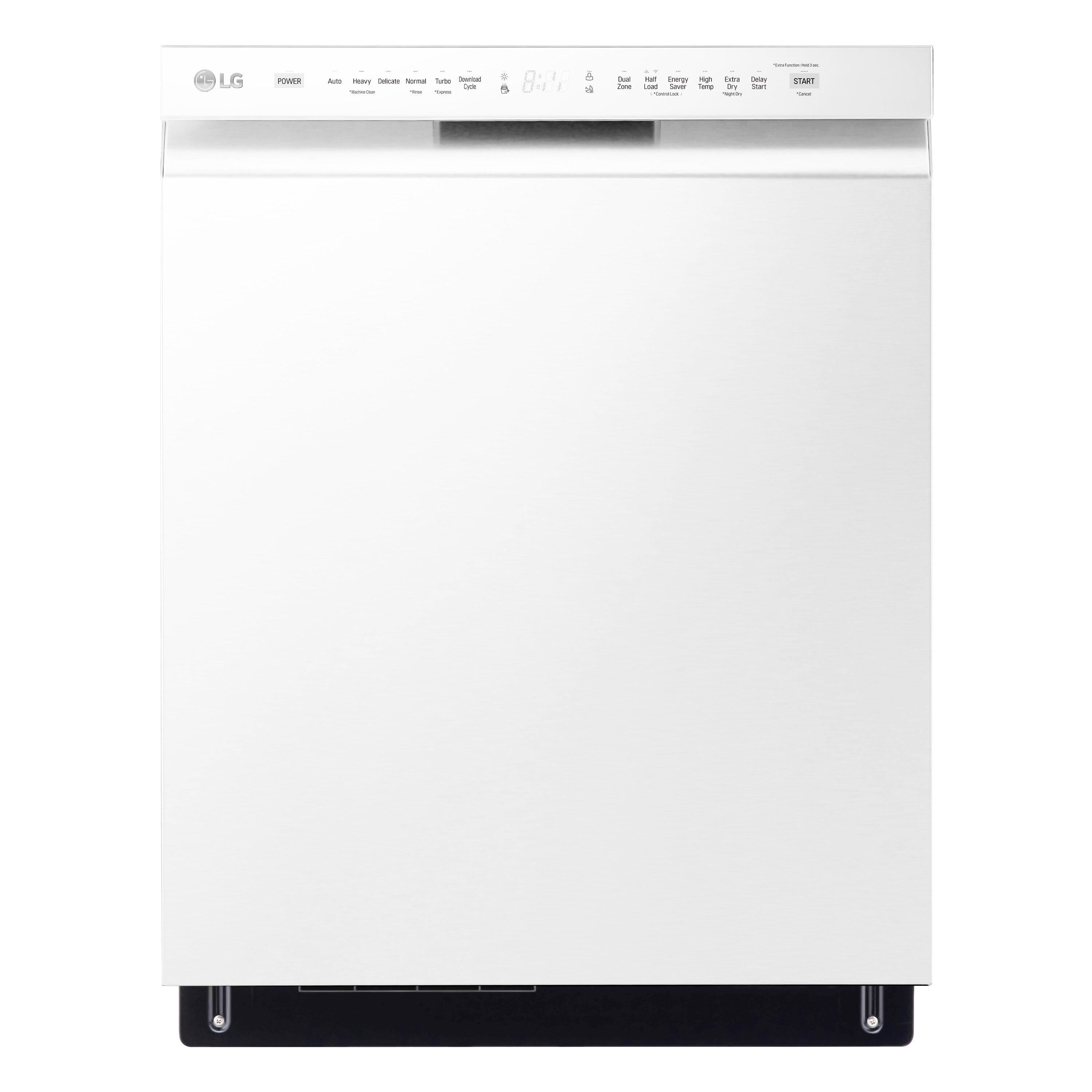 LG 24 in. PrintProof Stainless Steel Front Control Dishwasher with QuadWash, 3rd Rack & Dynamic Dry, 48 dBA