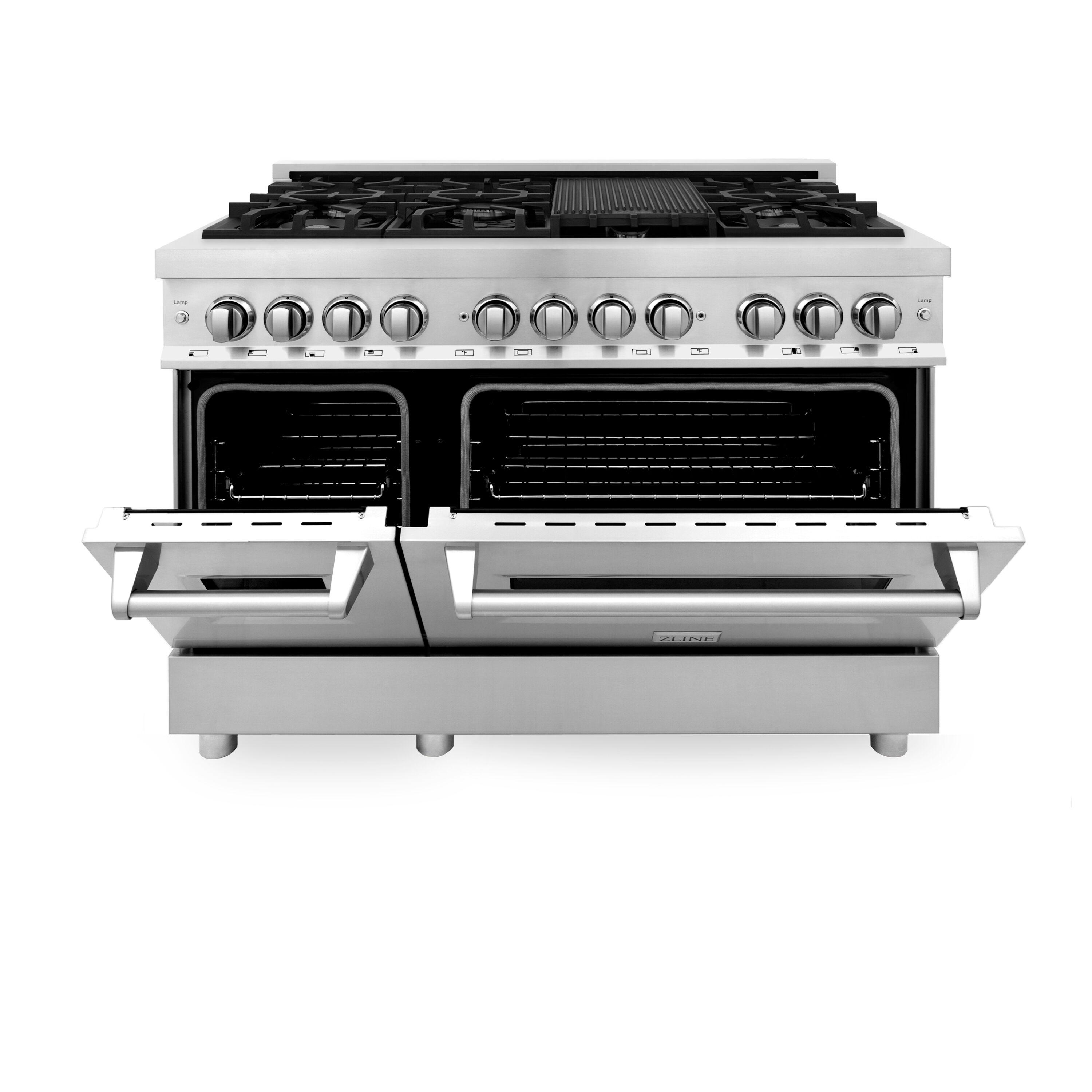 ZLINE 48 in. Legacy Dual Fuel Range w/ 7 Burner Cooktop & 2 Ovens w/ Doors