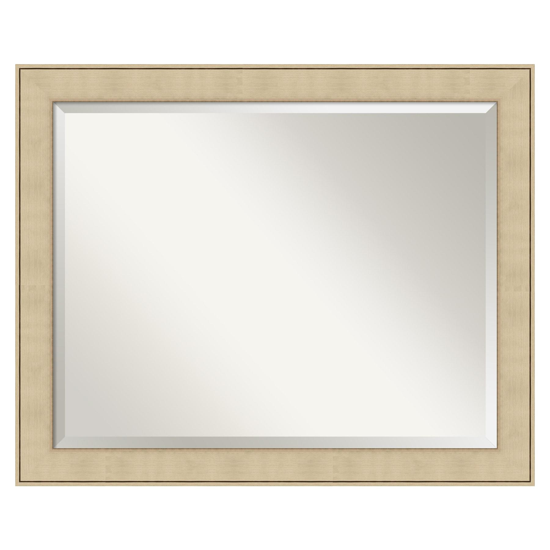 Amanti Art Classic Honey Silver Beveled Wall Mirror 26 x 32 in.