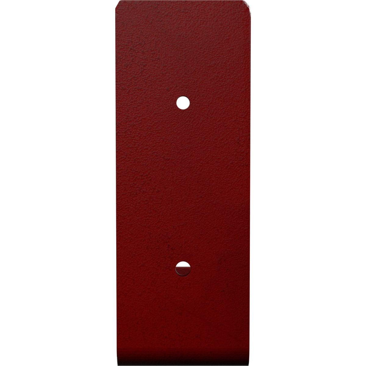 Ekena Millwork 2"W x 6"D x 5 1/2"H Steel Hanging Shelf Bracket, Hammered Bright Red