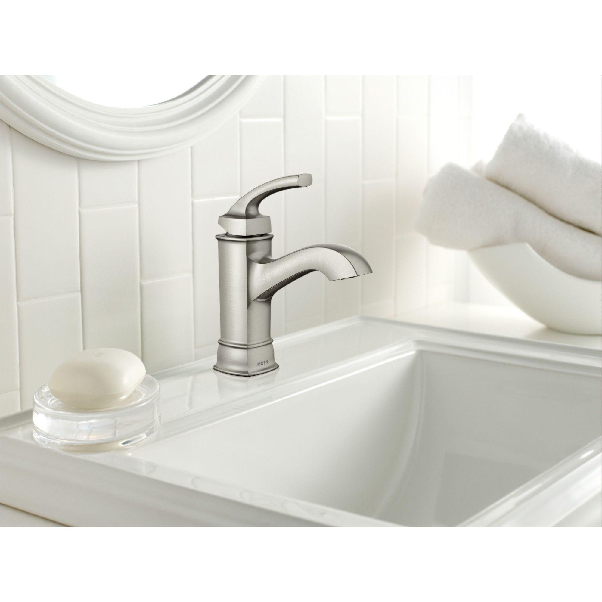Hensley Brushed Nickel Single Handle Bathroom Faucet
