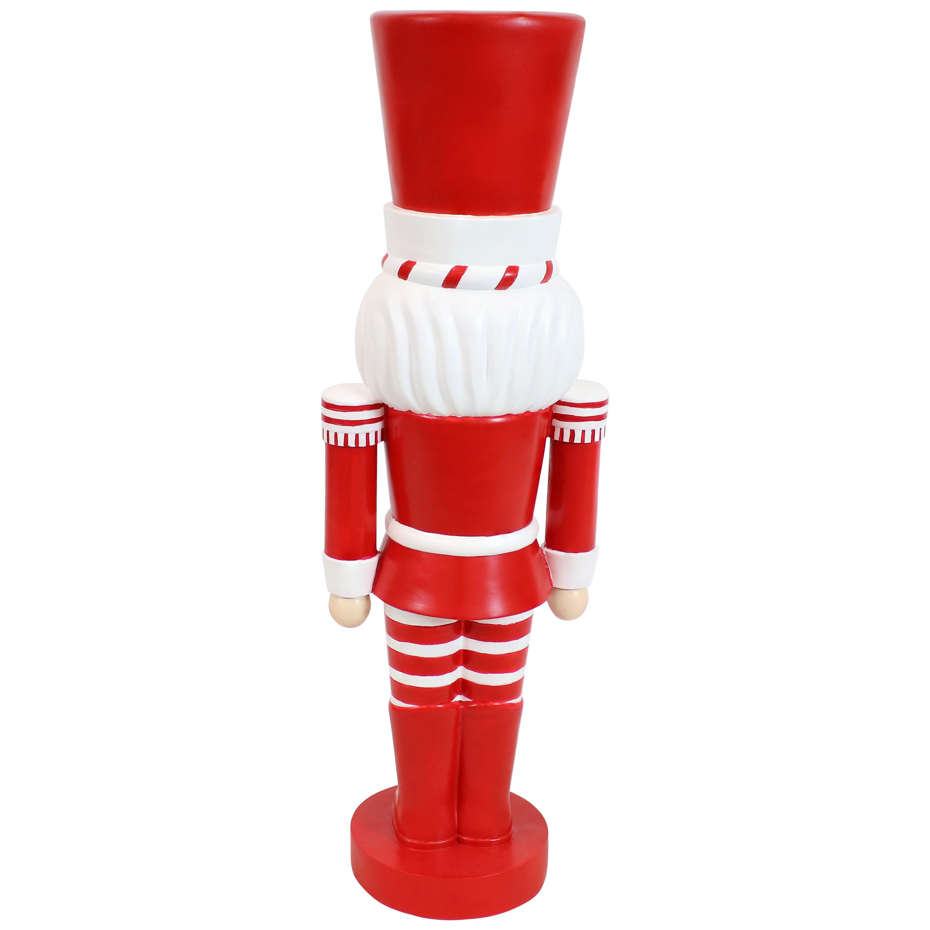 Sunnydaze Alfonso the Noble Large Nutcracker Statue - Red/White - 36"