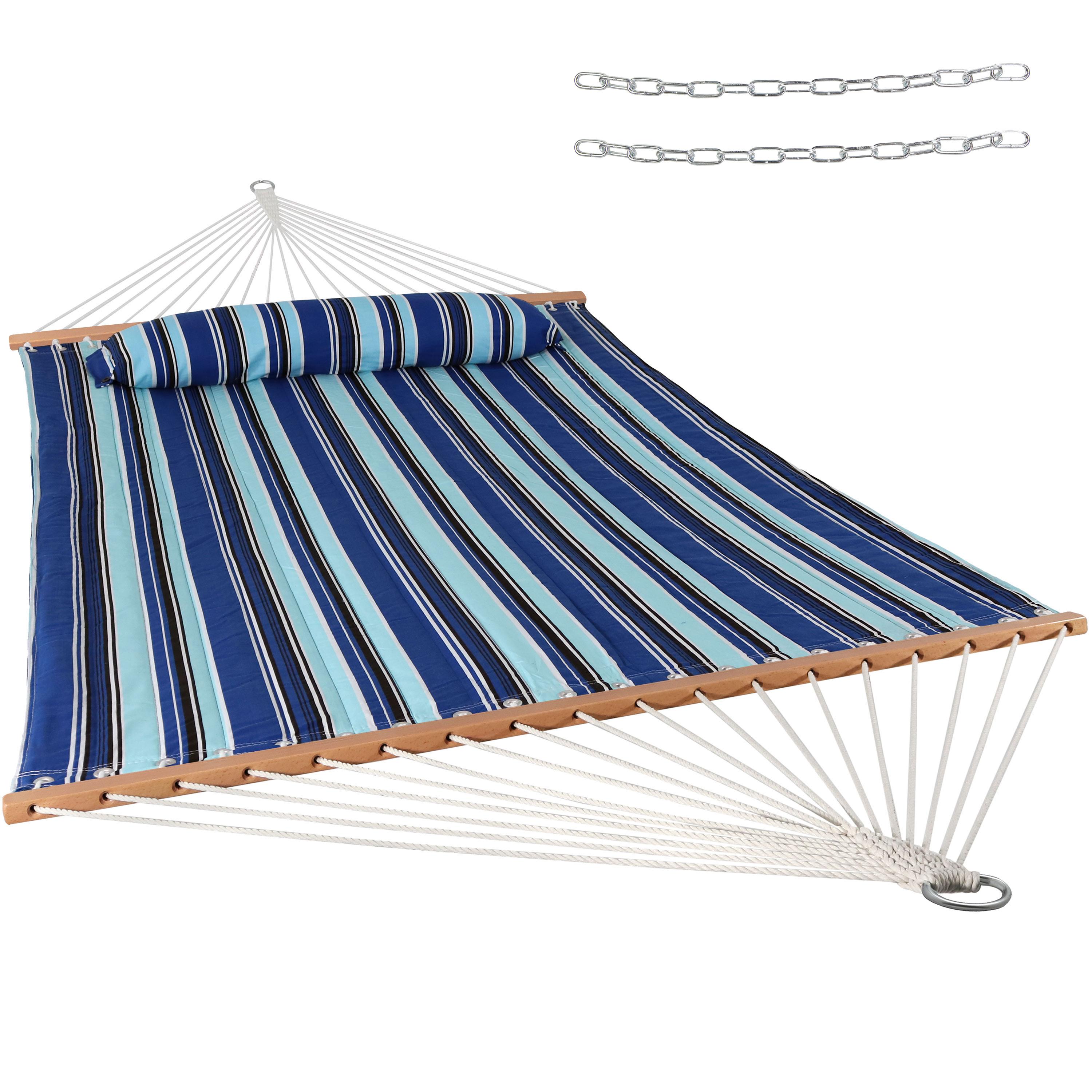 2-Person Quilted Polyester Spreader Bar Hammock