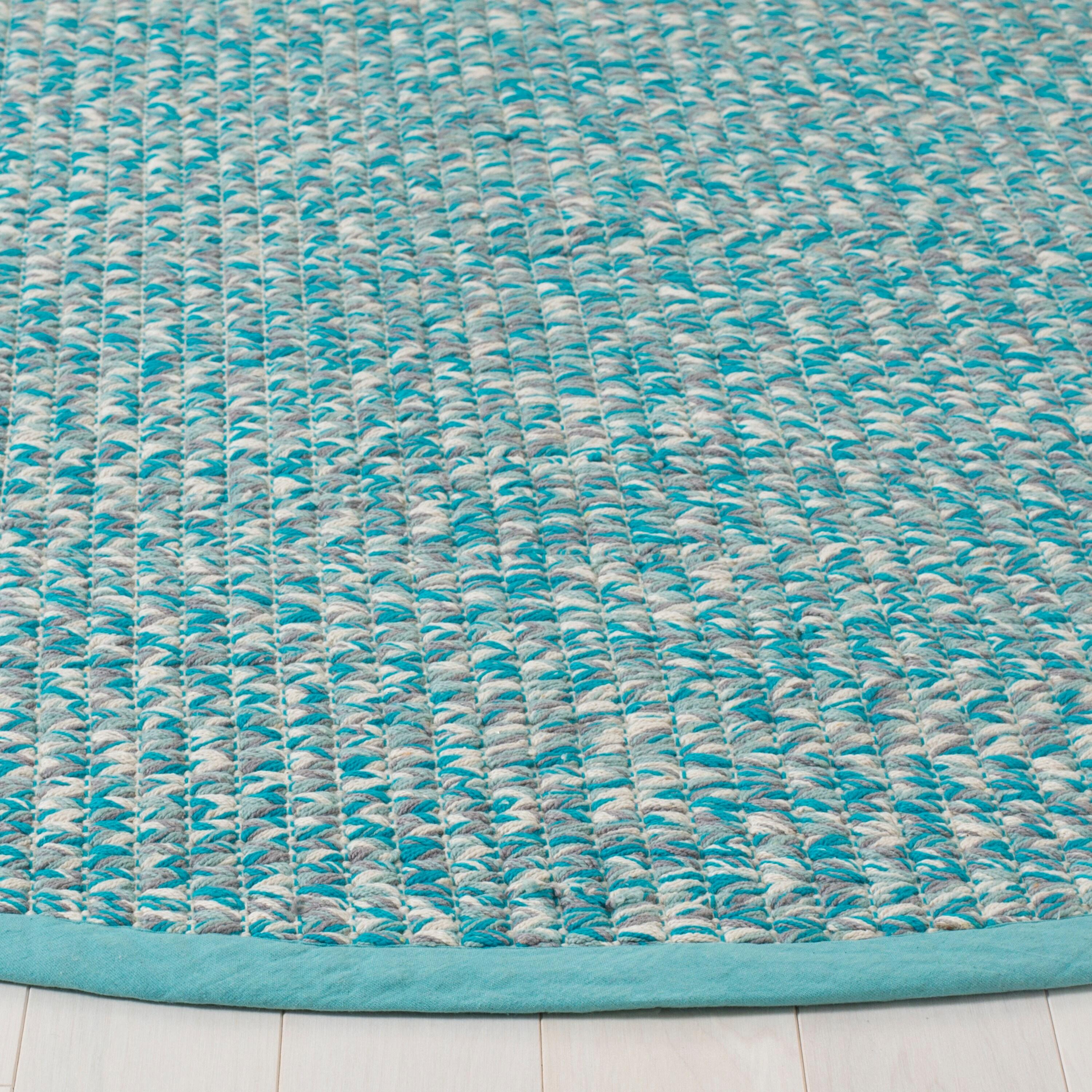 Montauk MTK602 Hand Woven Indoor Area Rug - Turquoise/Multi - 6' round - Safavieh.