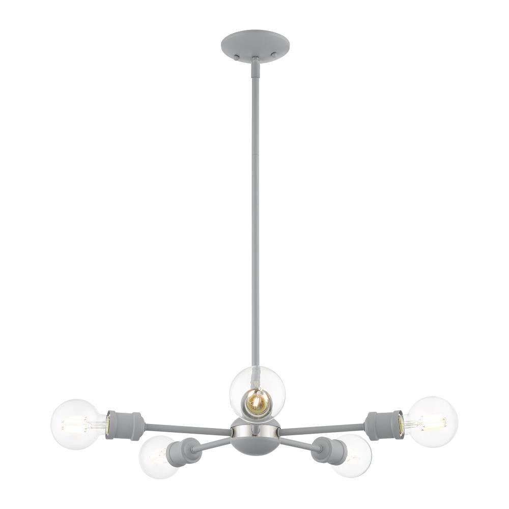 Livex Lighting Lansdale 5 - Light Chandelier in  Nordic Gray