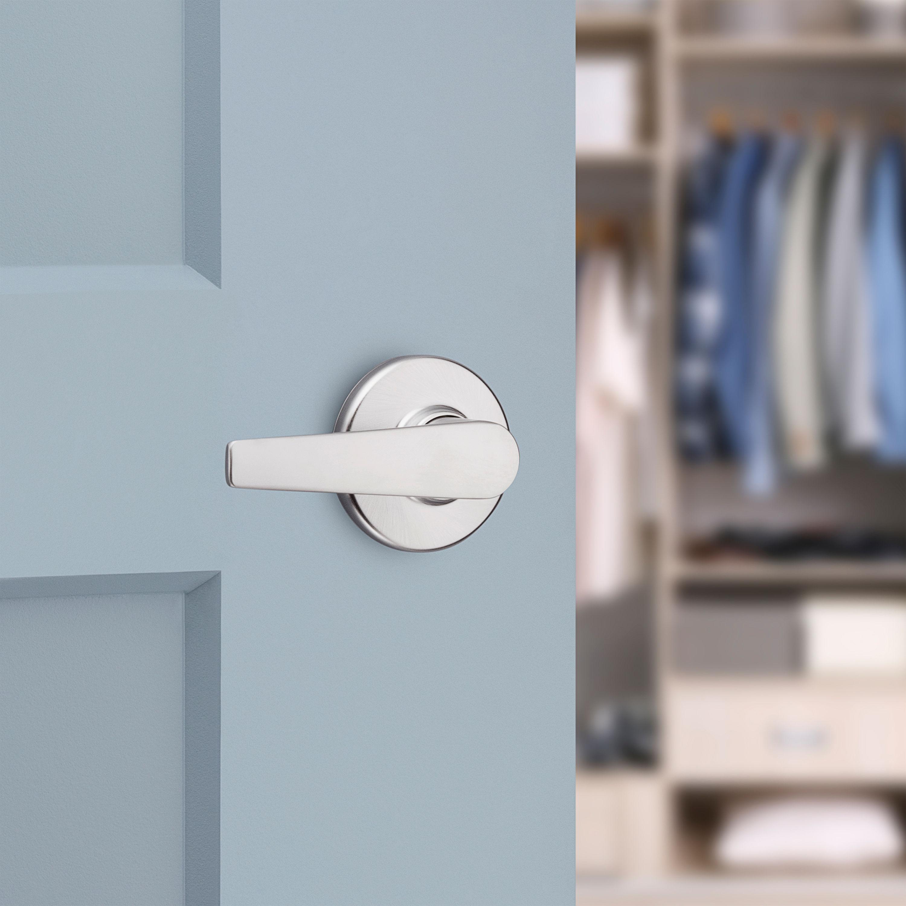 Kwikset Delta Satin Chrome Interior/Exterior Dummy Door Handle