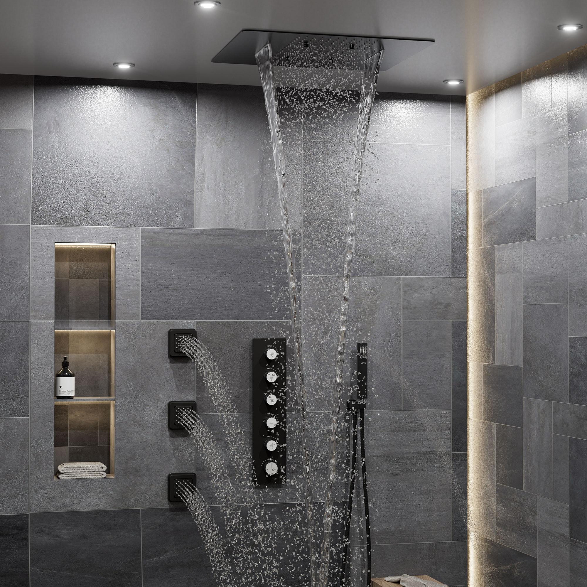 CASAINC Luxury Concealed Large Overhead Spray Multifunctional Shower