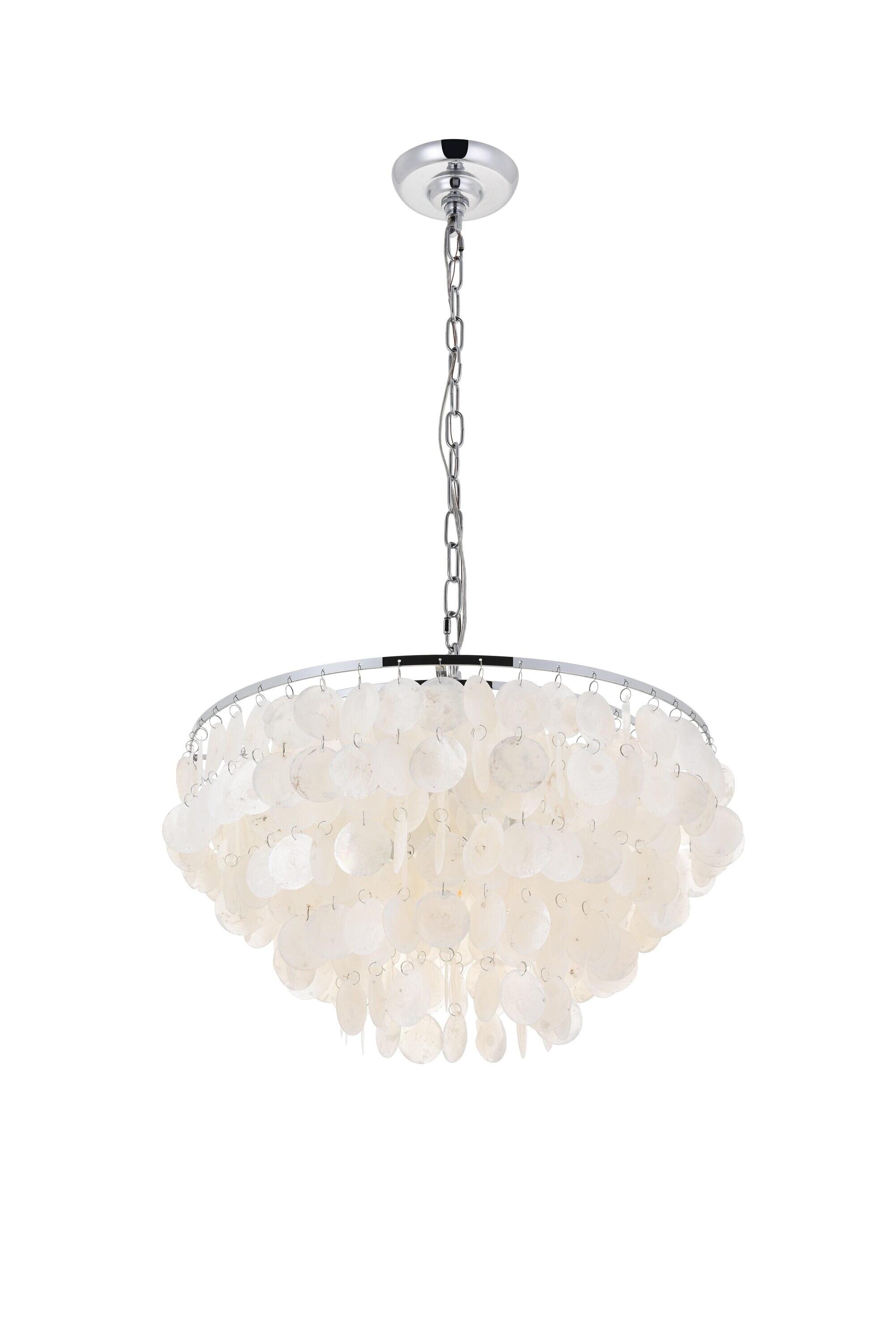 Elegant Lighting Selene 4 light Chrome Pendant