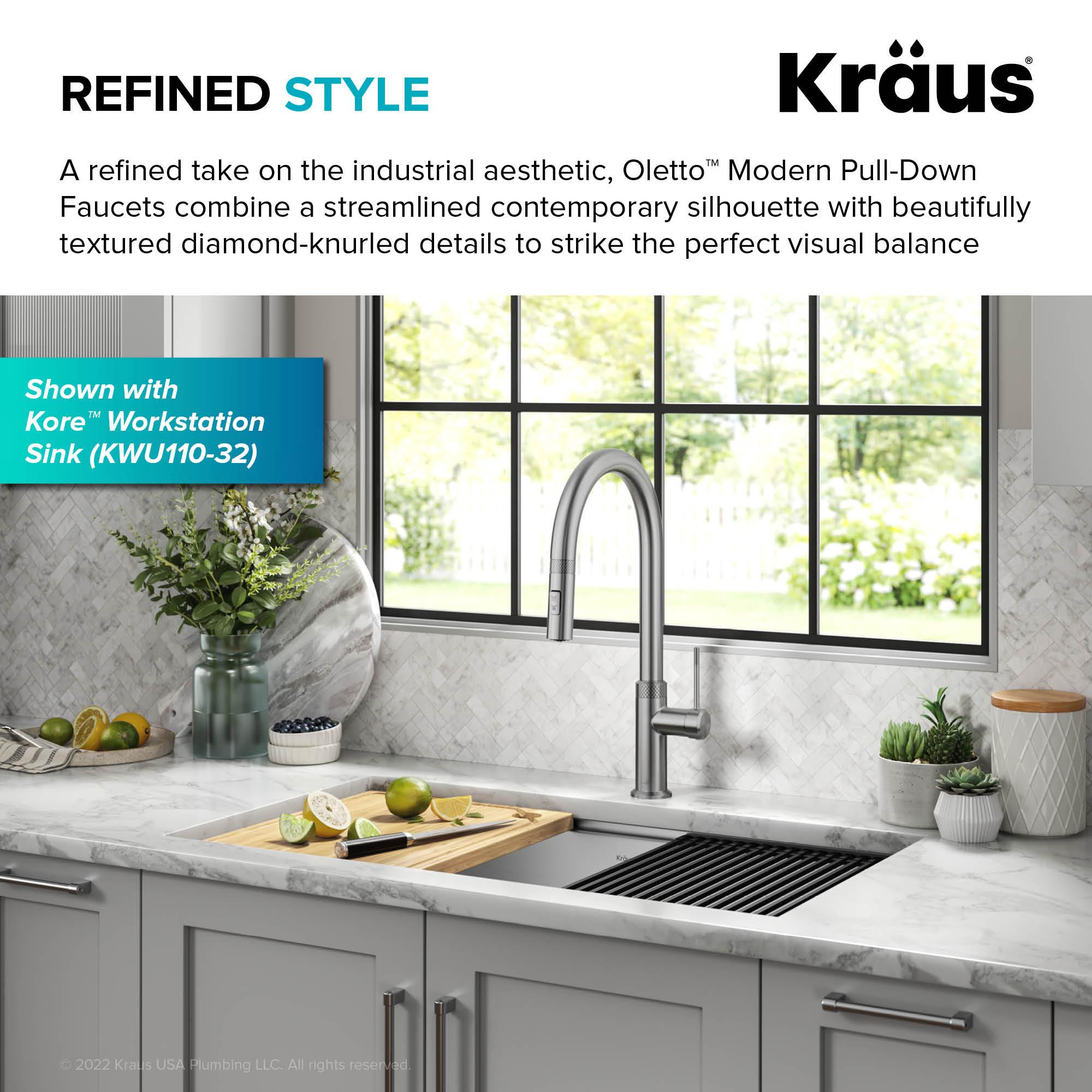 Kraus Oletto Single Handle High-arc Kitchen Faucet