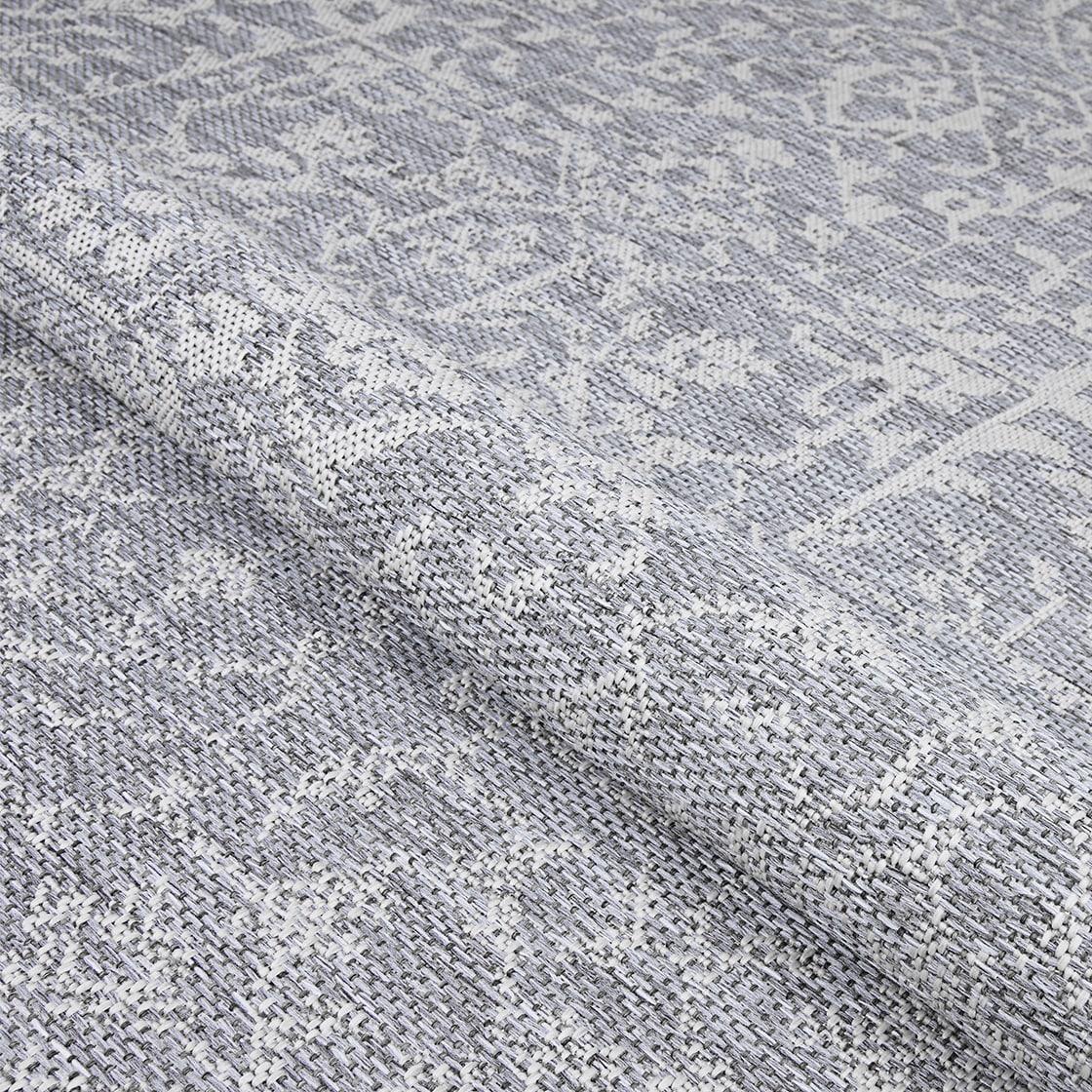 Couristan Monte Carlo Palmette Indoor/Outdoor Area Rug, 3'9" x 5'5", Grey-Ivory