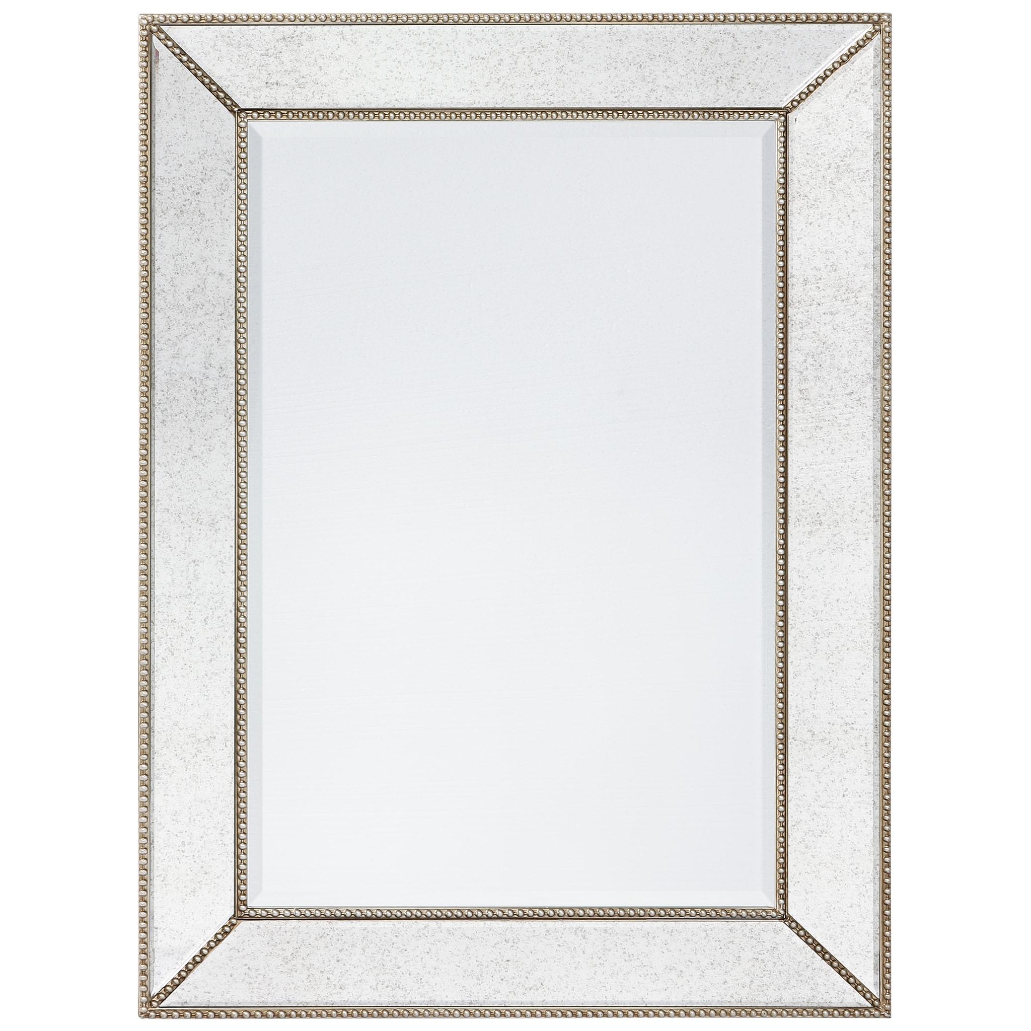 Empire Art Direct  Champagne Beed Beveled Rectangle Wall Mirror
