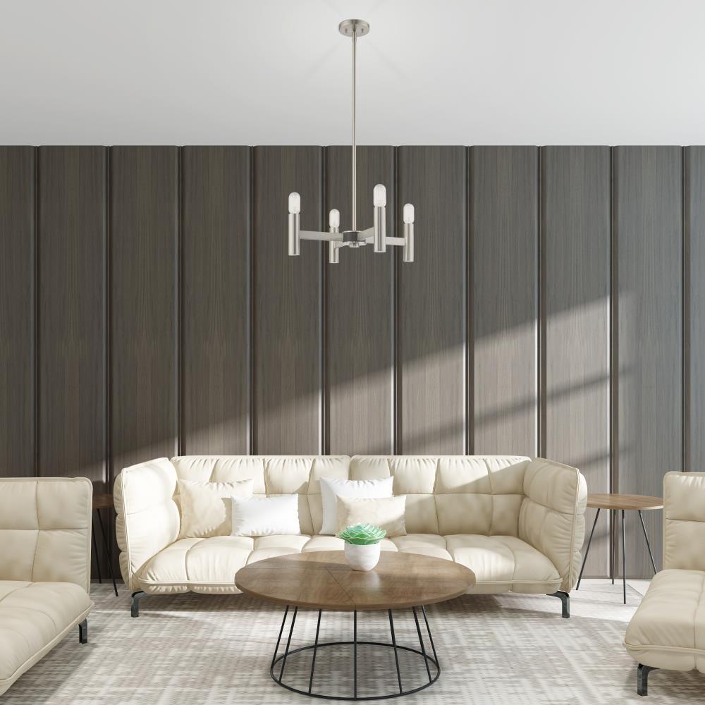 Livex Lighting Copenhagen 4 - Light Chandelier in  Brushed Nickel
