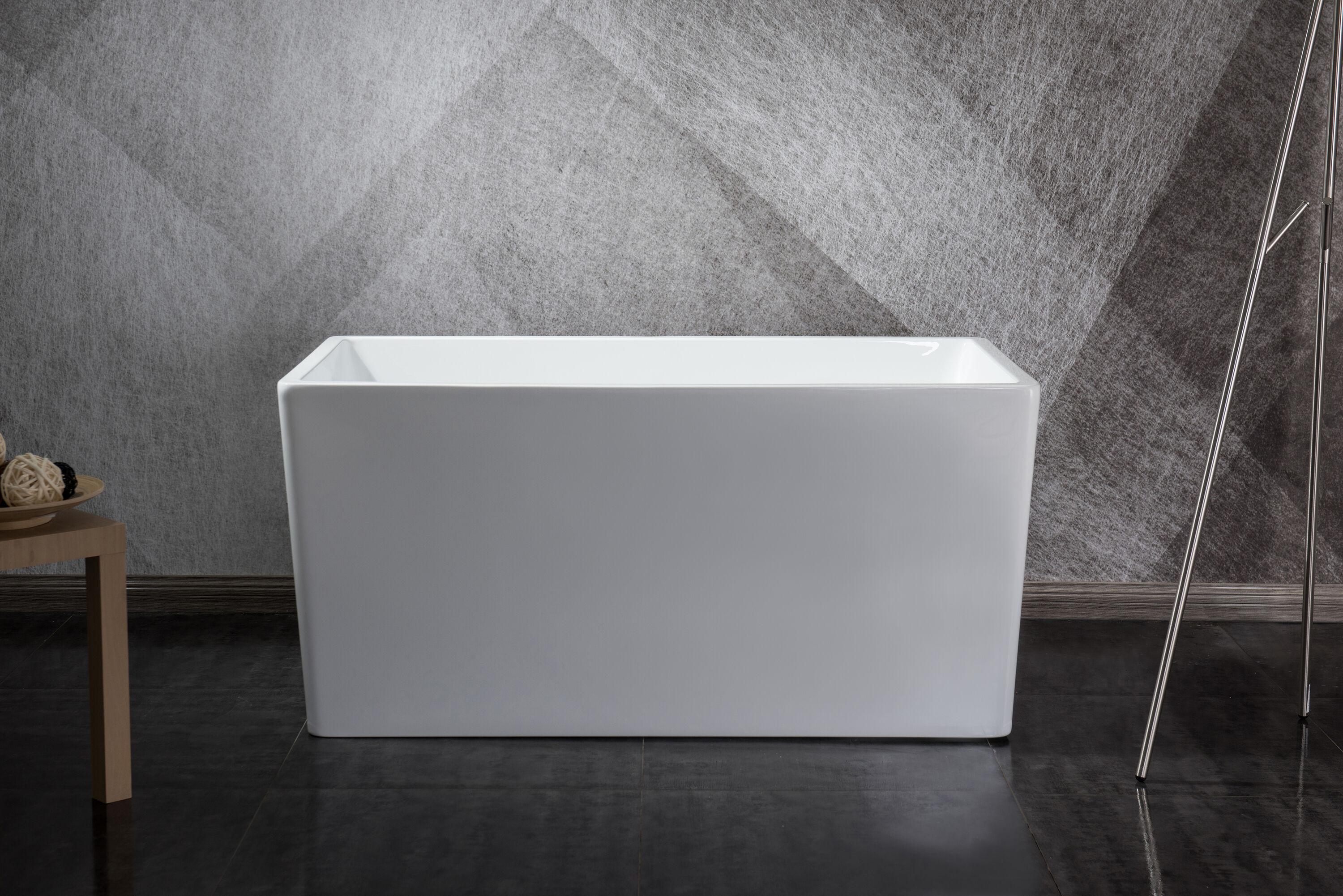 43.25'' x 27.5" Freestanding Soaking Acrylic Bathtub