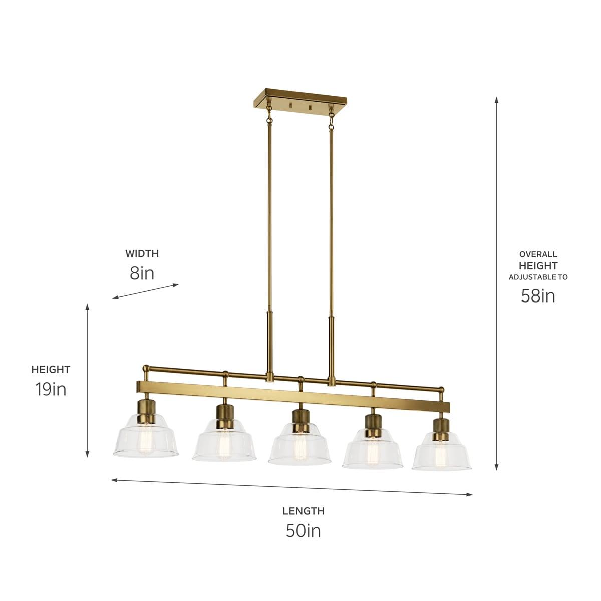 Kichler Lighting Eastmont 5 - Light Chandelier in  Brushed Brass