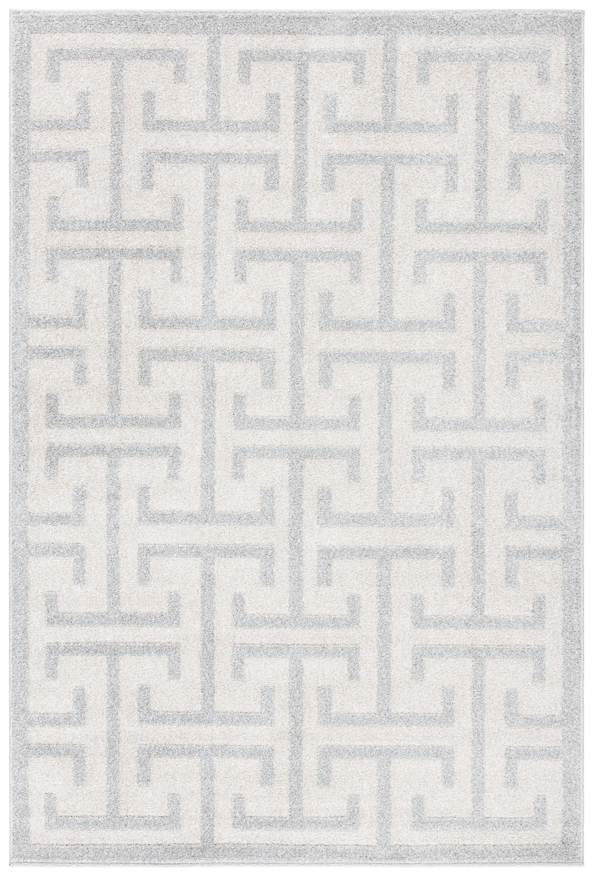 Amherst AMT404 Power Loomed Area Rug - Ivory/Light Grey - 4'x6' - Safavieh.