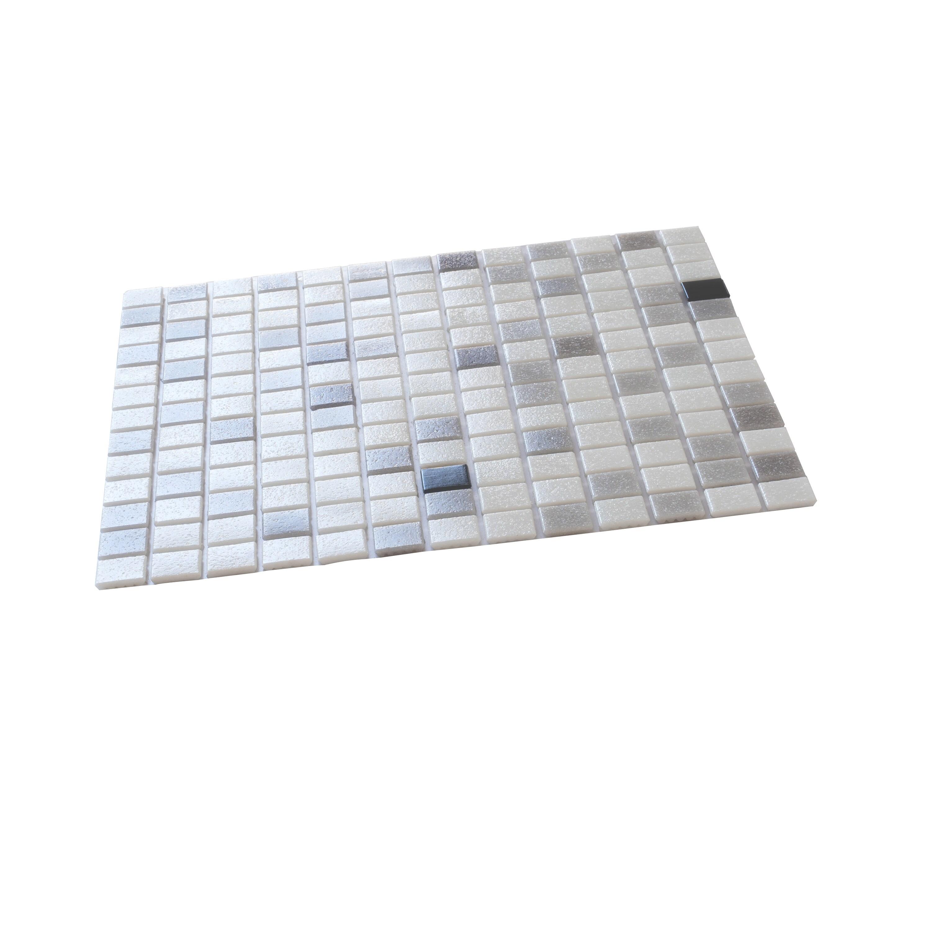 Mingles 0.8" x 0.8" Glass Mosaic Grid Wall & Floor Tile