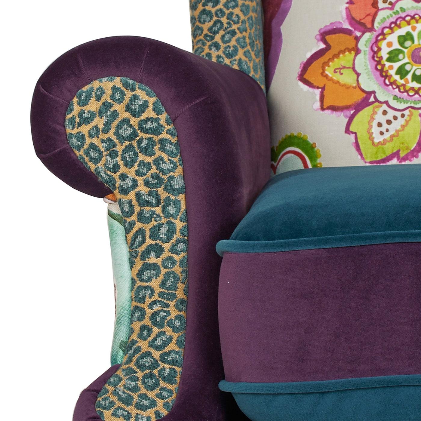 Anya Wingback Accent Arm Chair Multicolored Floral
