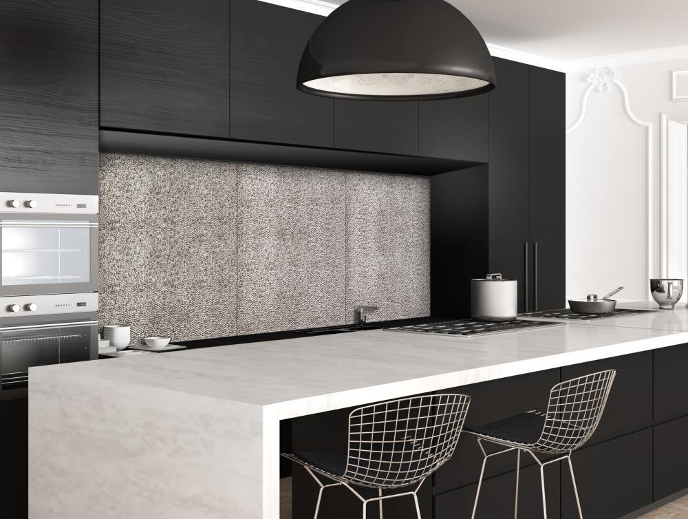 Innovera Decor by Palram Lamina 18.5" x 24.3" Vinyl Wall Paneling in Black