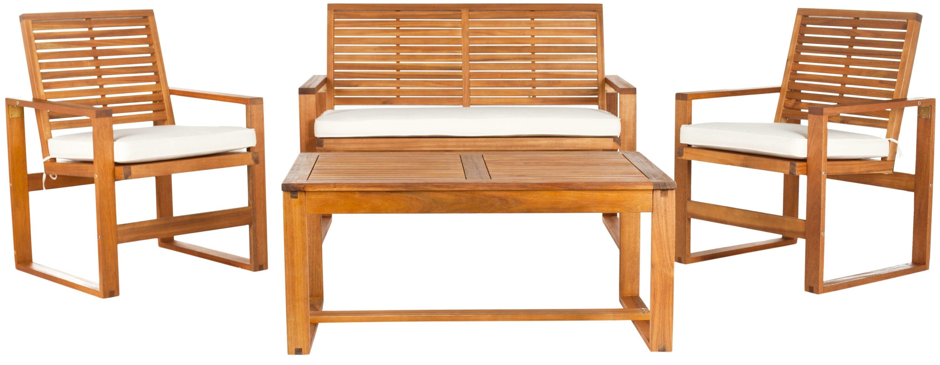 Ozark 4 Piece Set - Indoor/Outdoor - FOX6007 - Natural/Beige - Safavieh