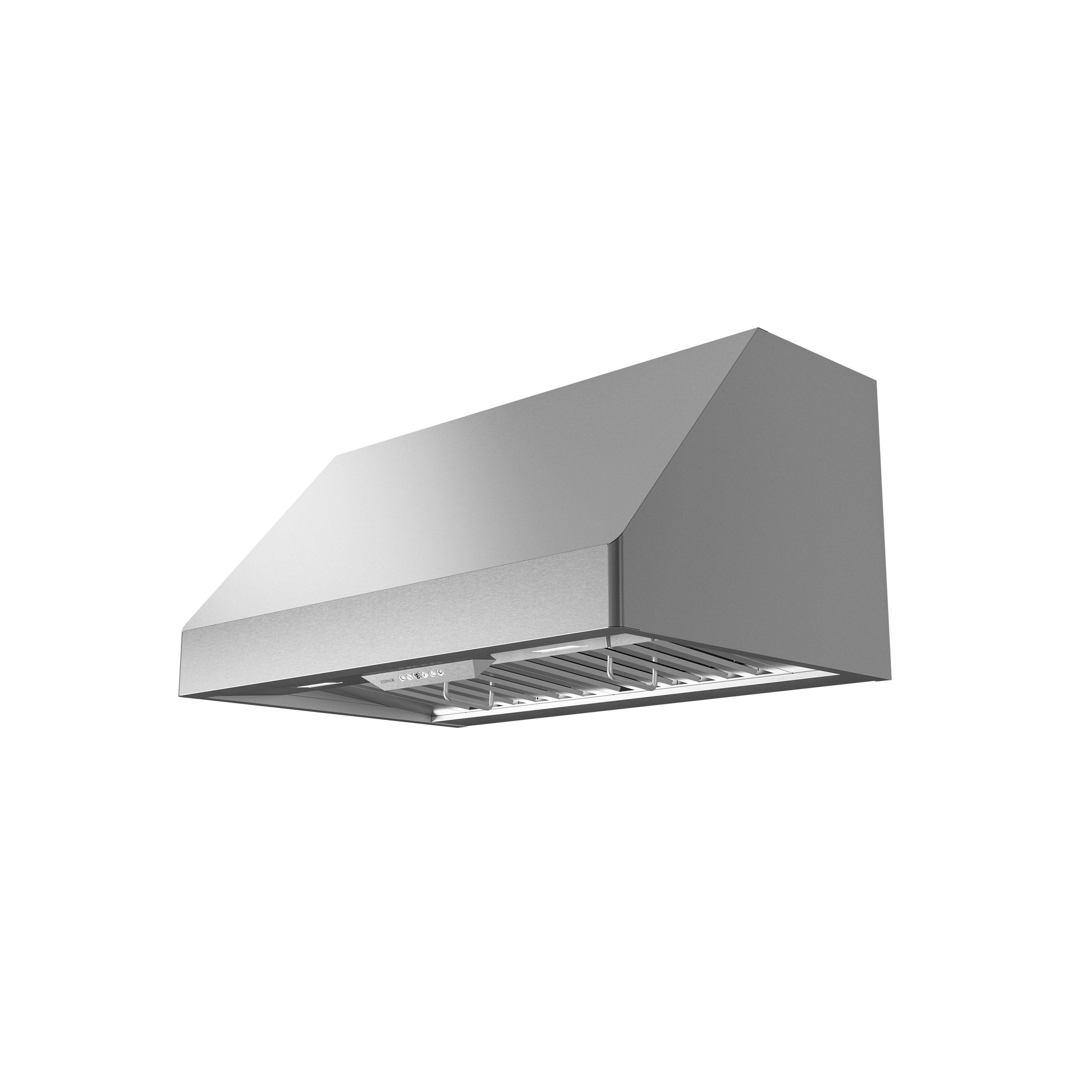 Zephyr Tempest II 48" 650 CFM Wall Mount Range Hood with LED Light in Stainless Steel