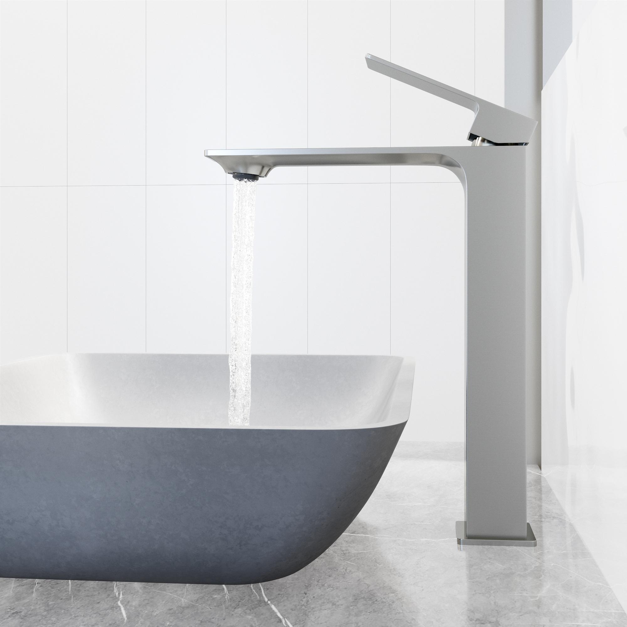Dunn 11" H Single Handle Vessel Sink Bathroom Faucet