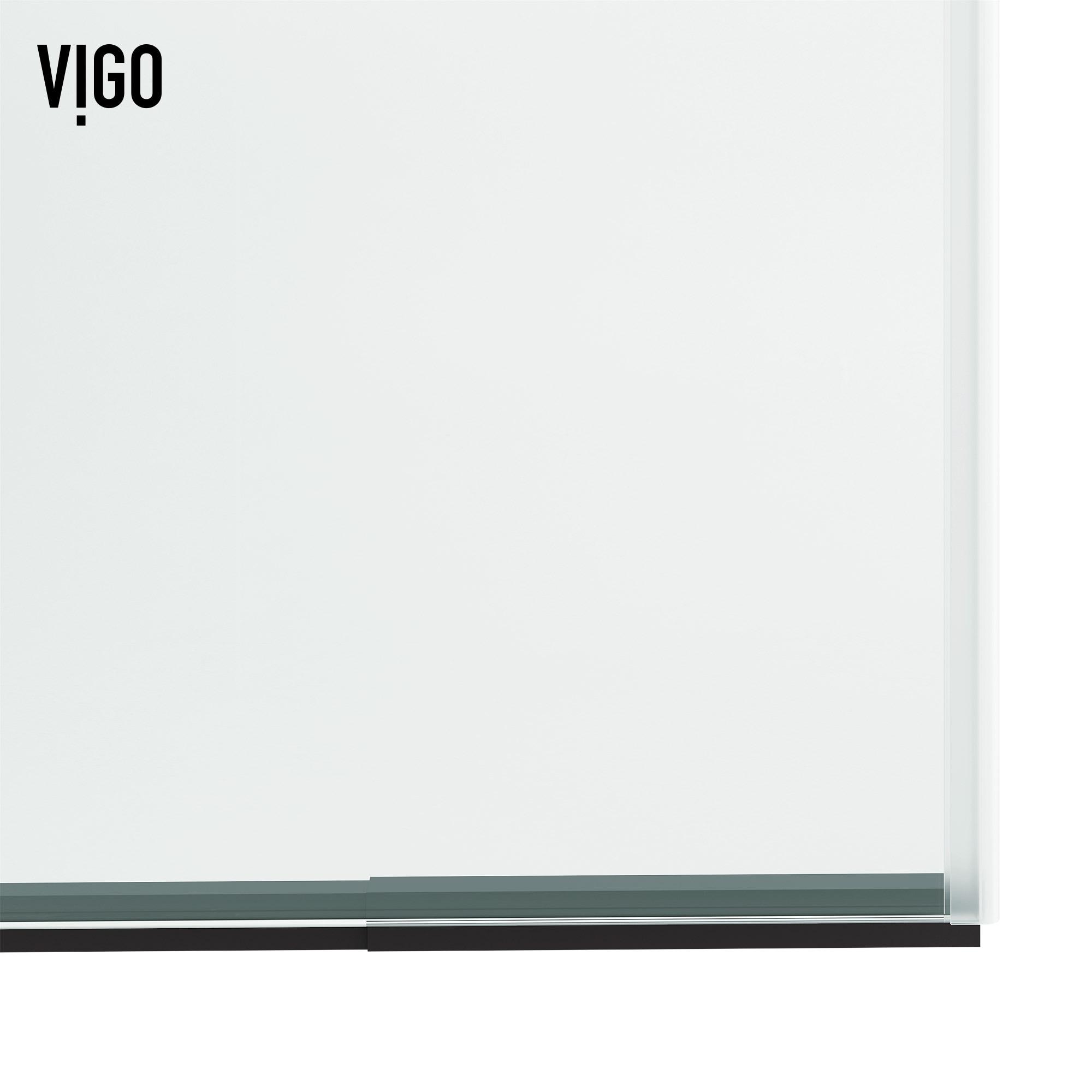 Houston 56-60" W x 76" H Sliding Frameless Shower Door with 3/8" Clear Glass