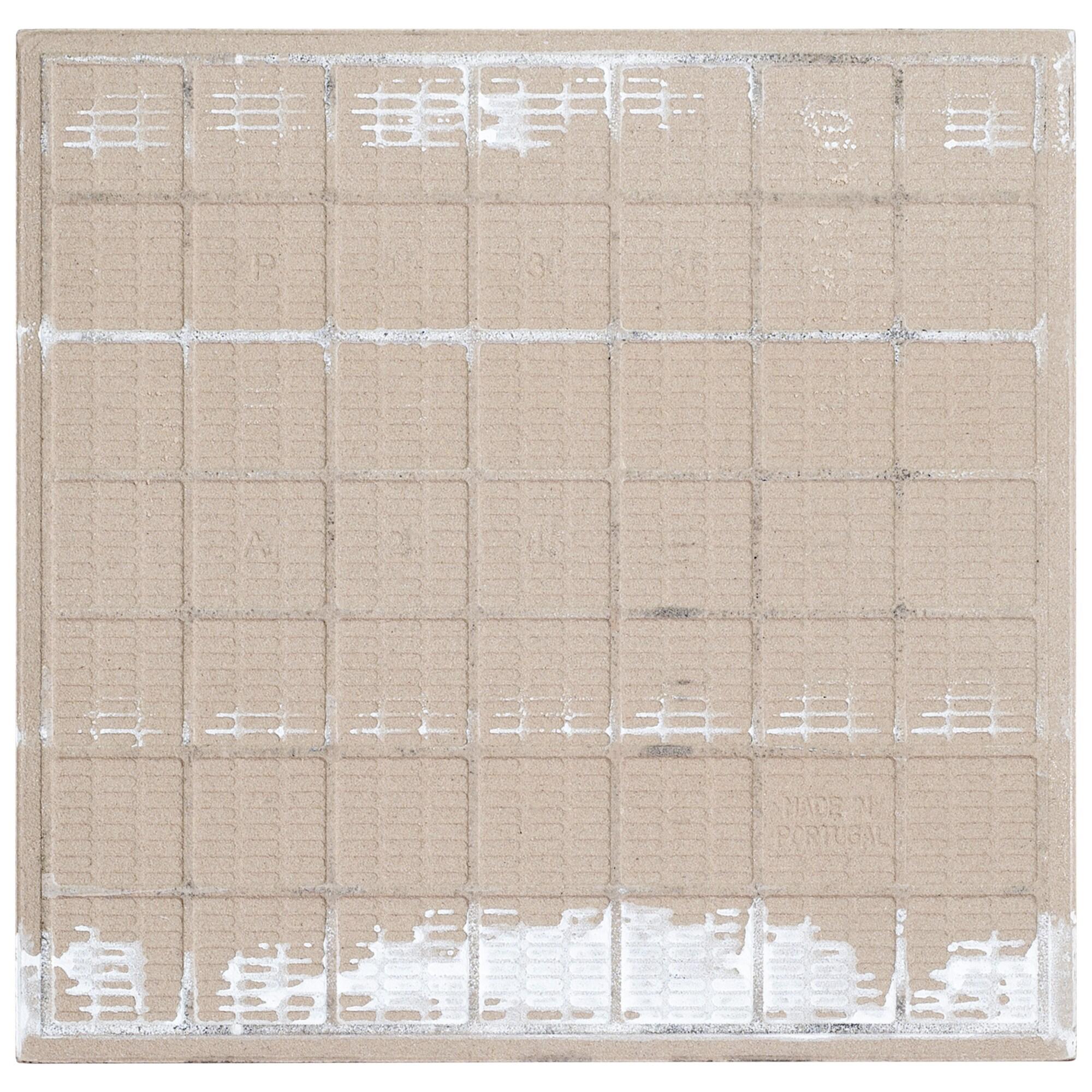 Luv Ahava Grey 8-in Encaustic Matte Porcelain Wall & Floor Tile