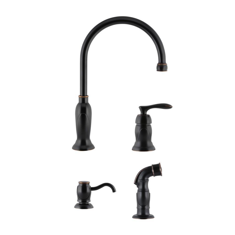 Alcott Hill® Alcott Hill® Helen Kitchen Faucet with Side Spray and Soap Dispenser