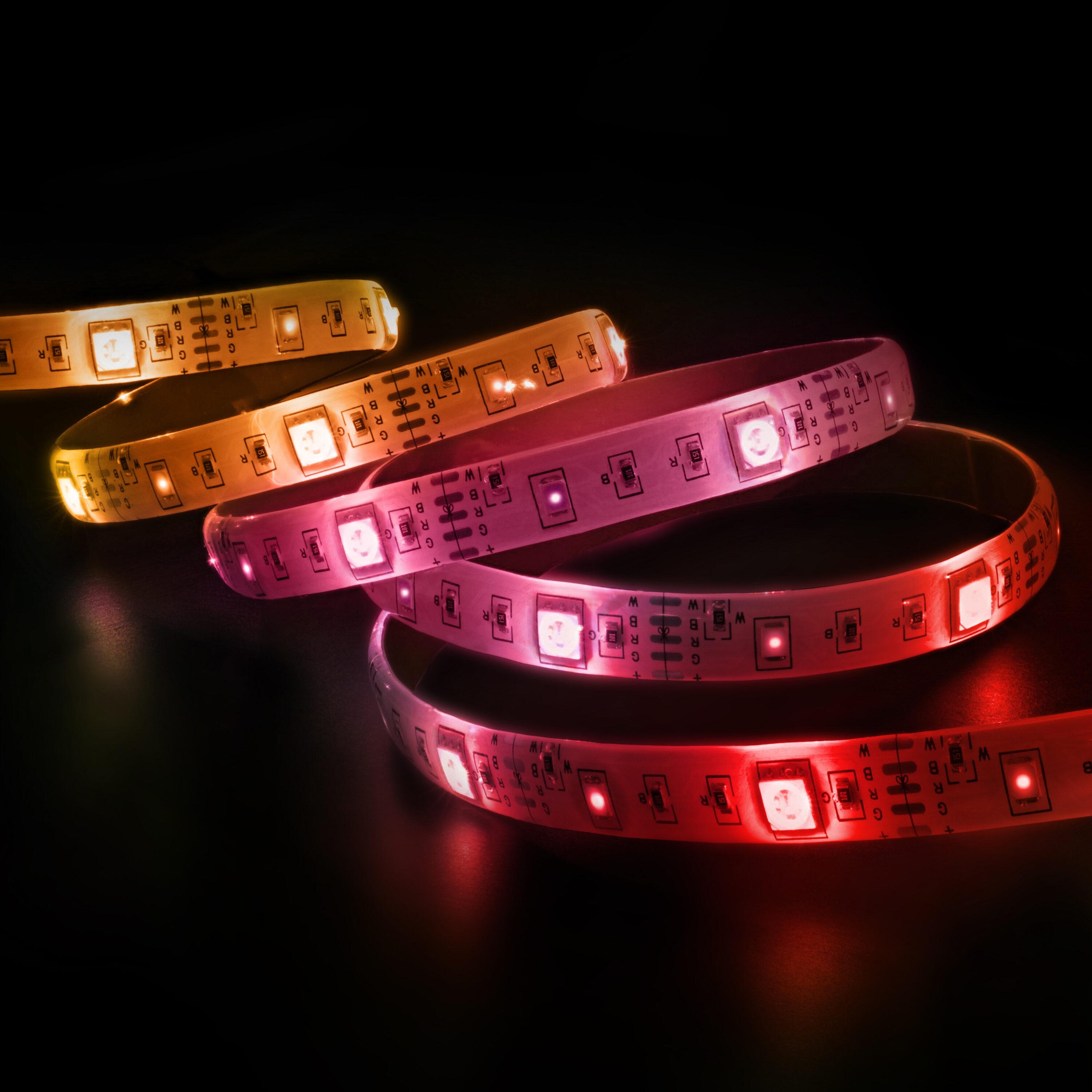 Monster 12ft Multi-Color Sound Reactive LED Light Strip with Remote Control, Indoor