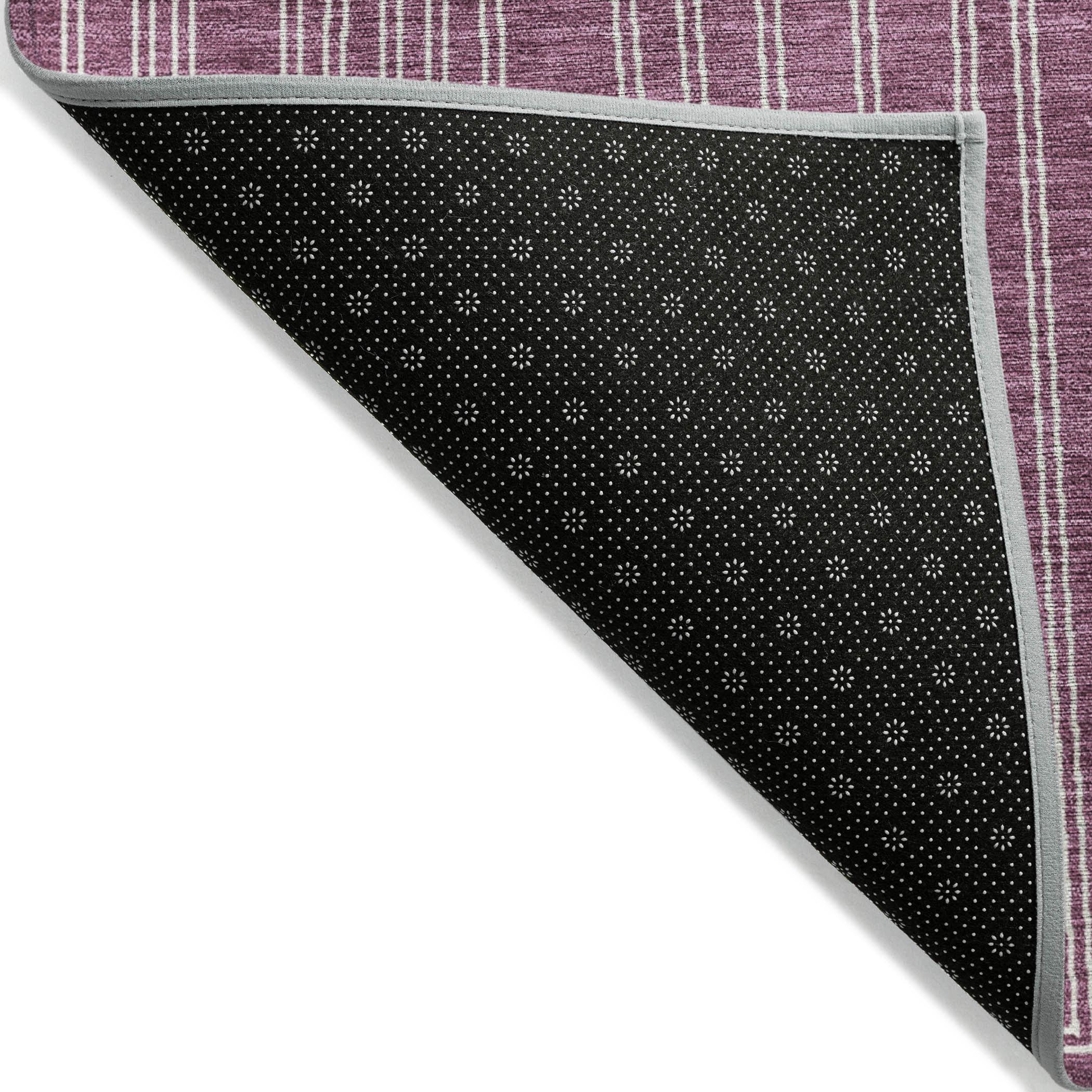 Addison Rugs Chantille Indoor/Outdoor Transitional Geometric, Abstract Eggplant Washable Rectangle Rug, 2'6" x 3'10"