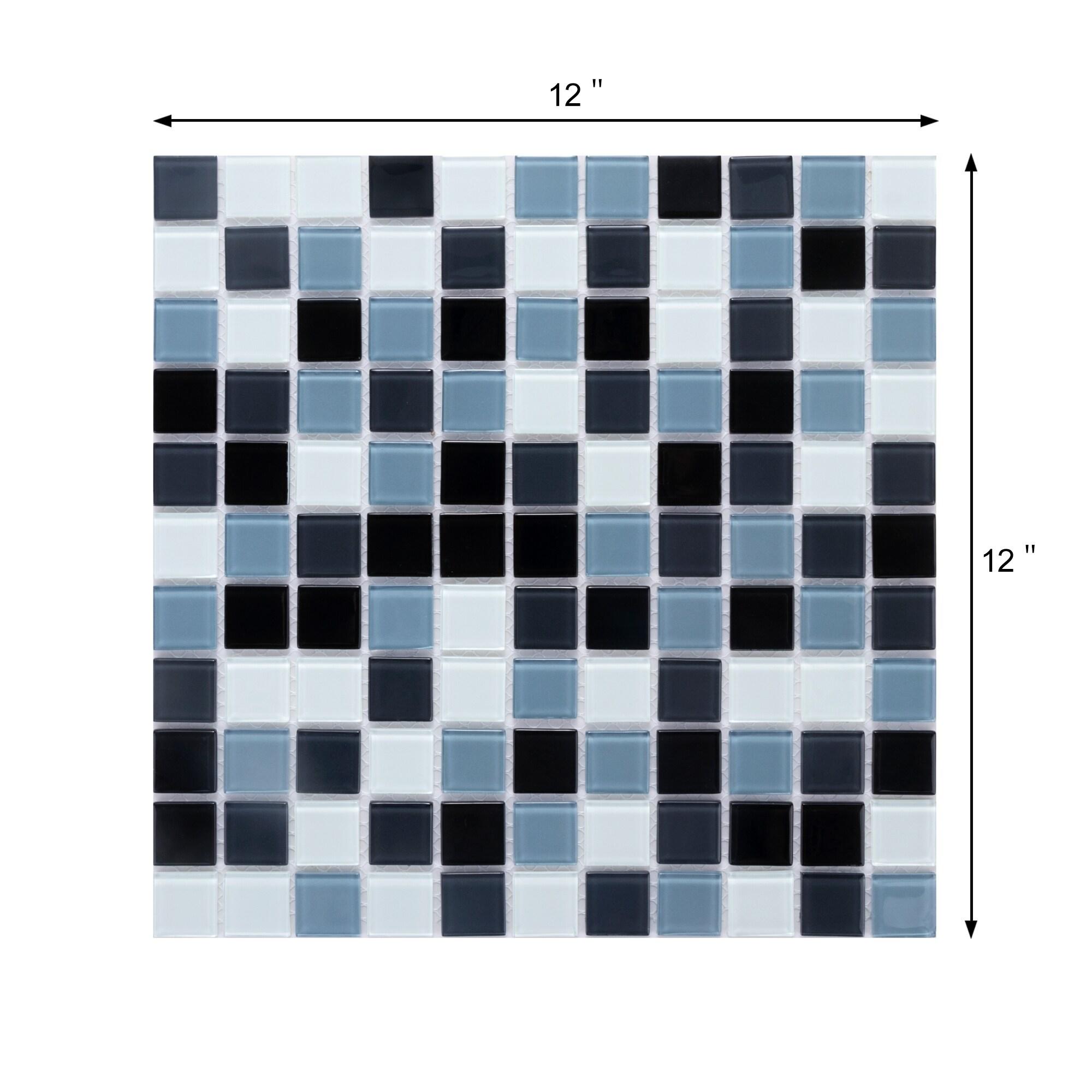 WS Tiles® 1" x 1" Straight Edge Glass Mosaic Tile