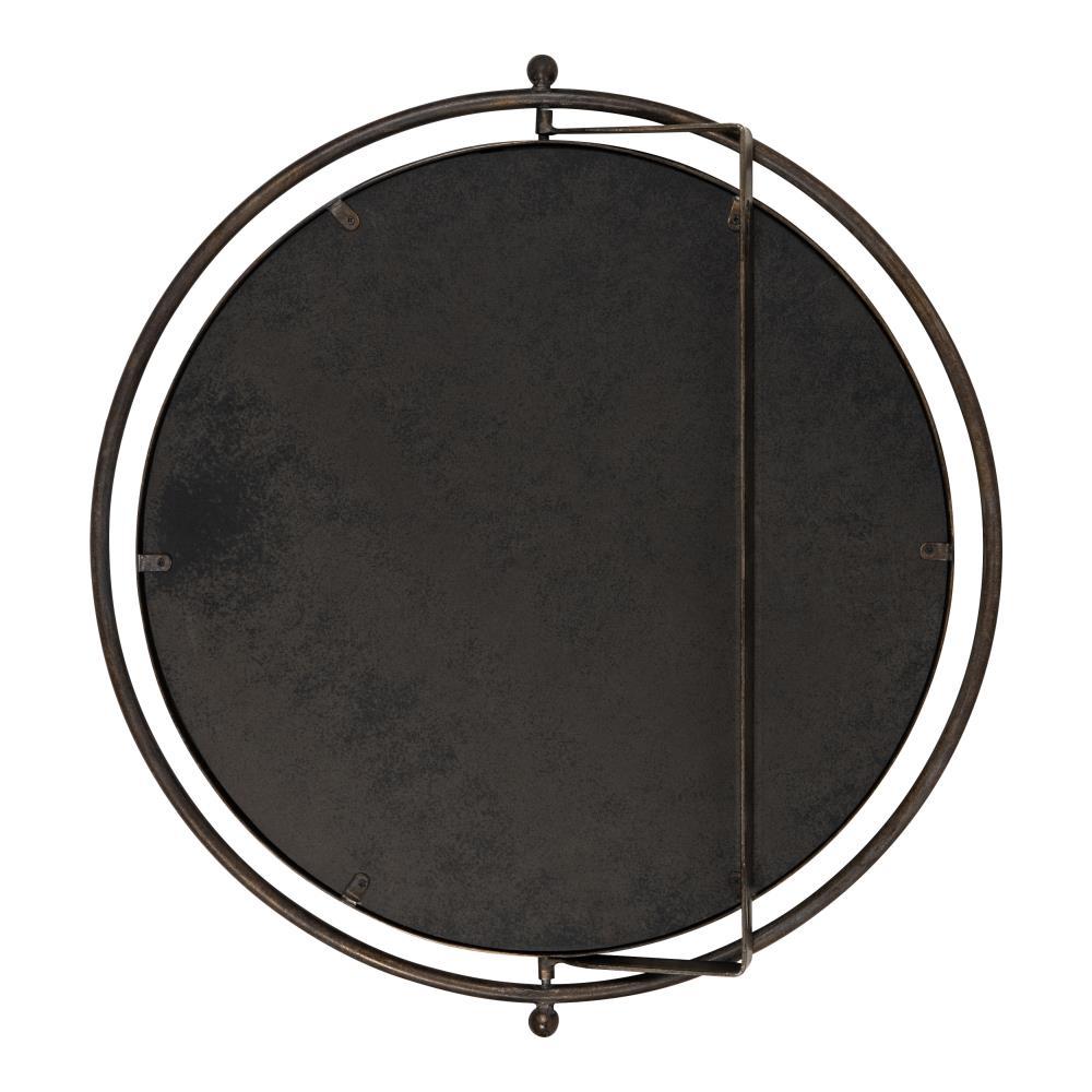 21"x23" Baron Pivot Decorative Wall Mirror Silver - Kate & Laurel All Things Decor: Swivel Rod, Easy Mount