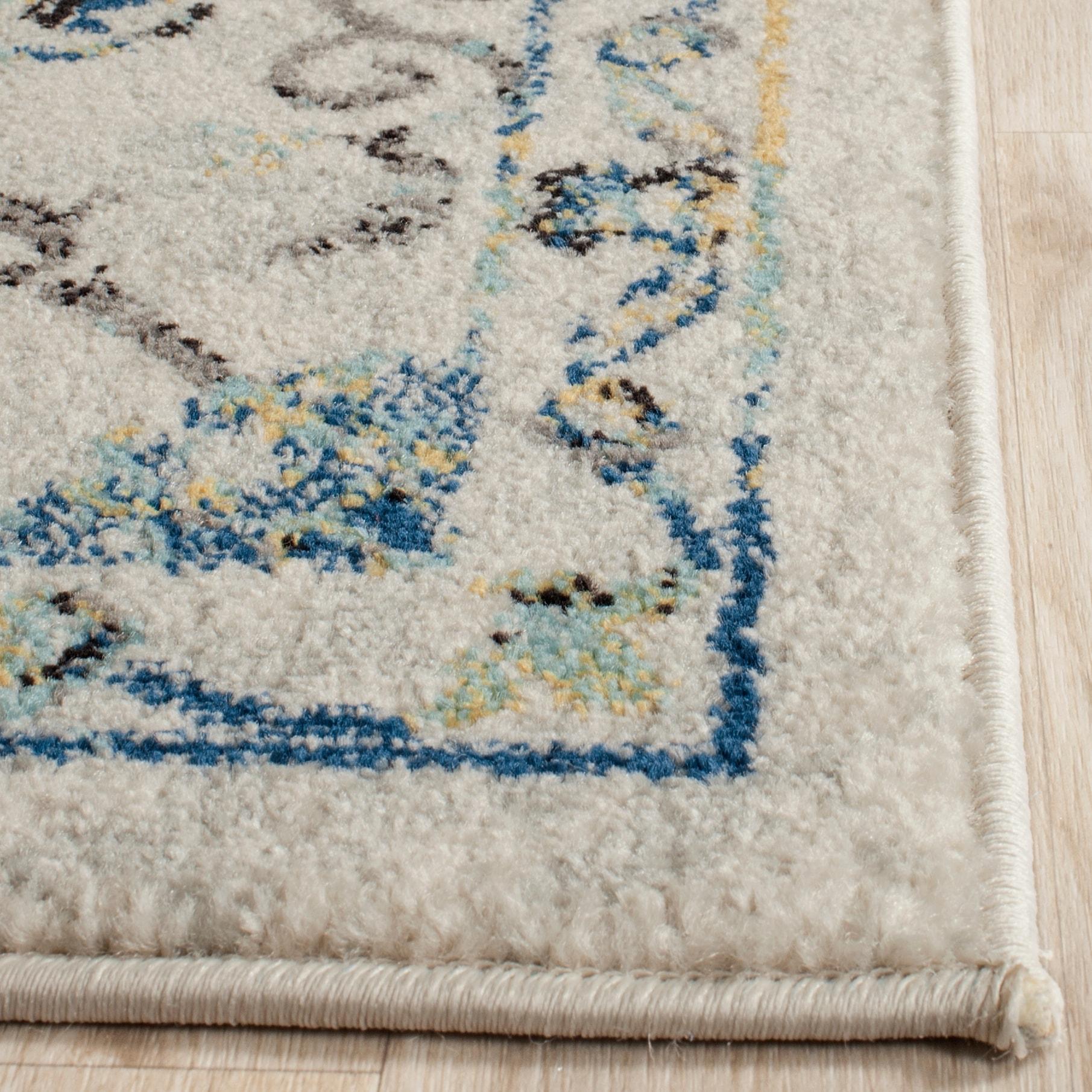 Evoke EVK252 Power Loomed Accent Rug - Ivory/Blue - 3'x5' - Safavieh.