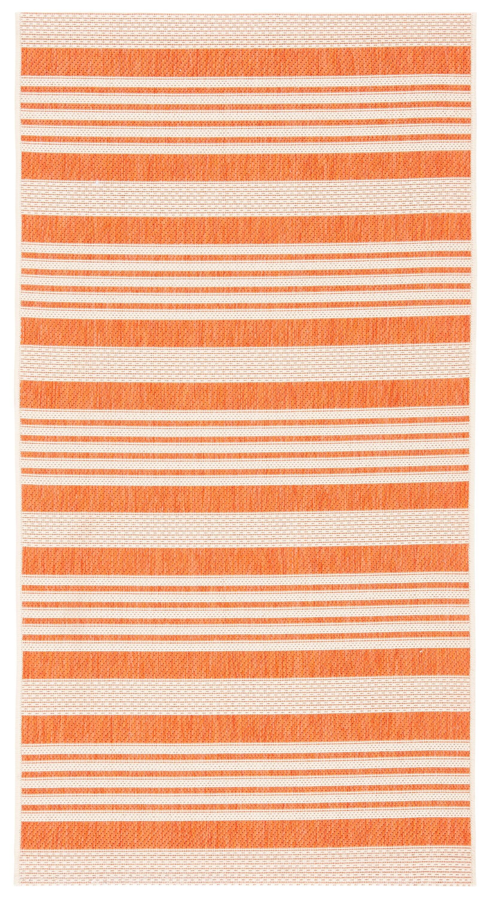 Courtyard CY6062 Power Loomed Indoor/Outdoor Accent Rug - Terracotta/Beige - 2'7"x5' - Safavieh.