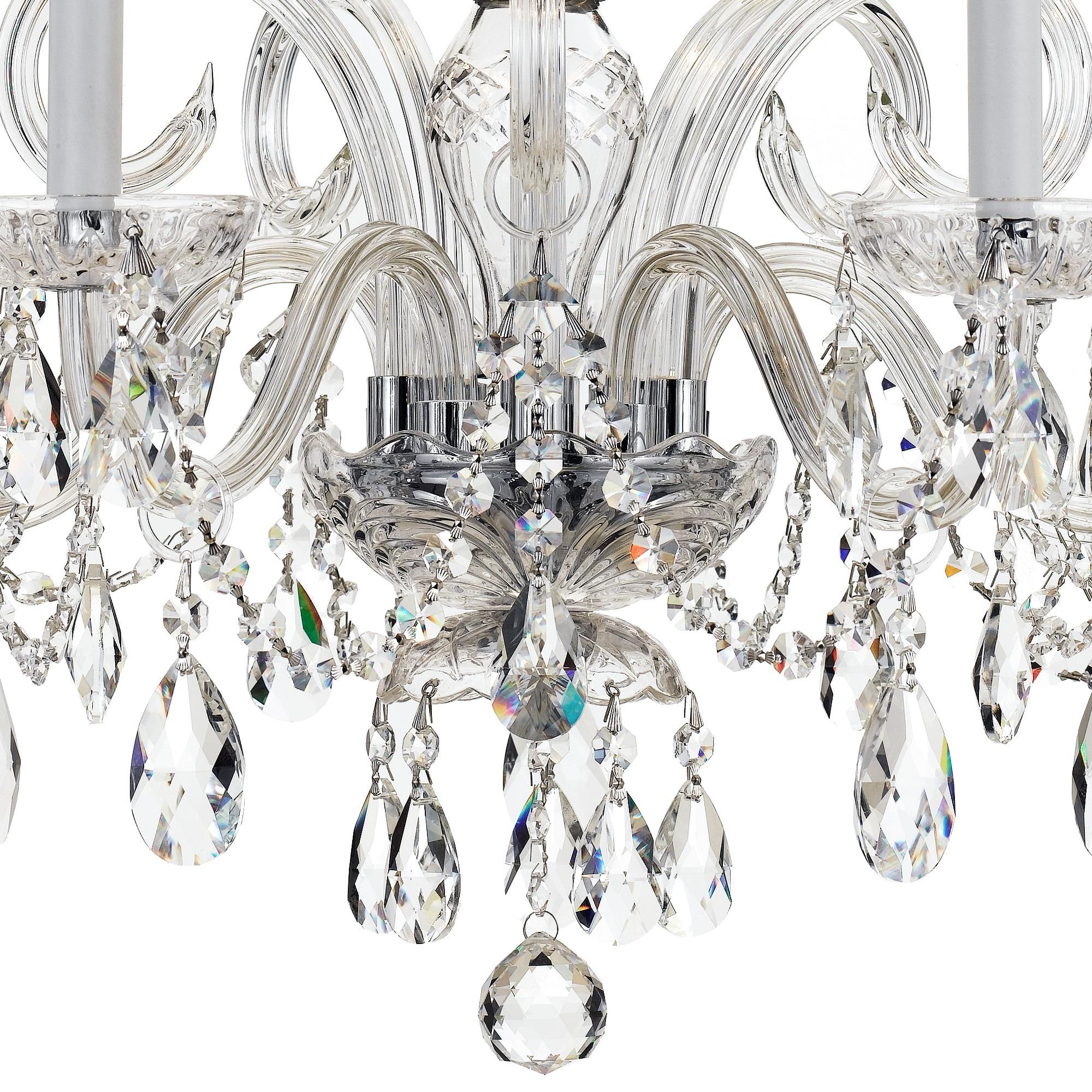 Swarovski Crystal Elegance 5-Light Polished Chrome Chandelier