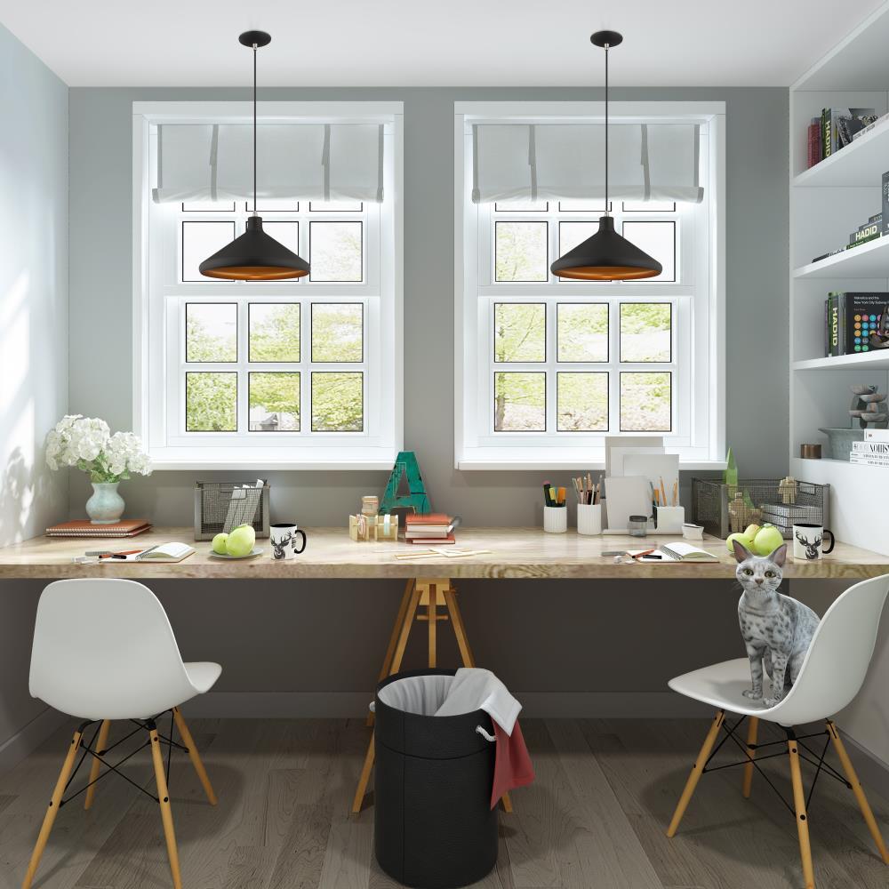 Livex Lighting Metal Shade 1 - Light Chandelier in  Black