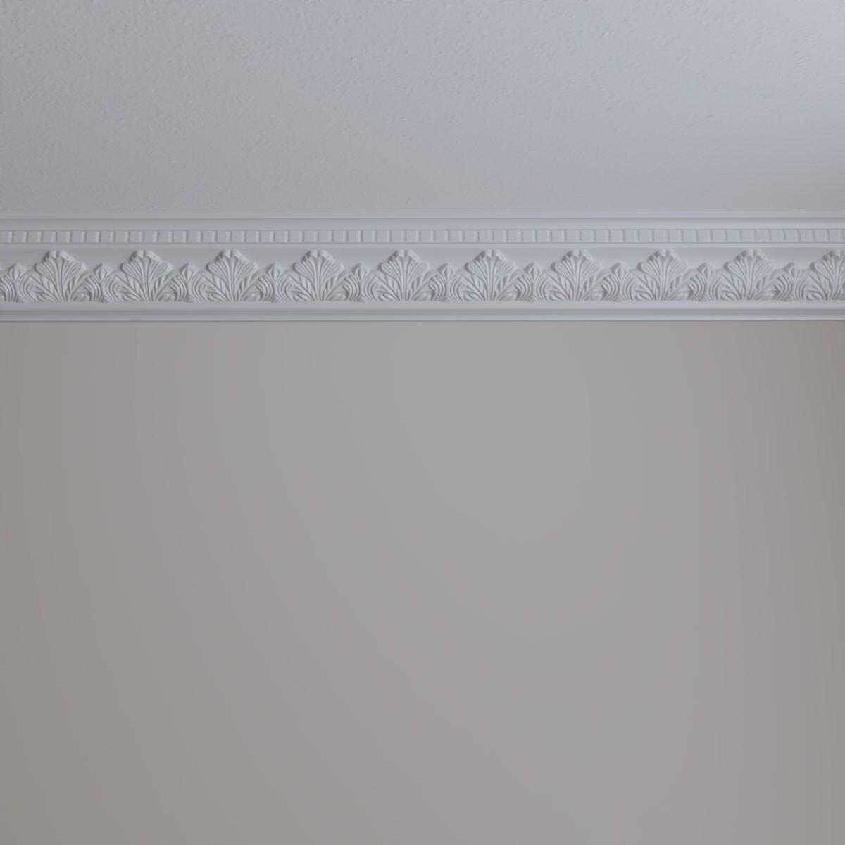Ekena Millwork 4 1/2"H x 3 1/4"P x 5 1/2"F x 94 1/2"L Devon Crown Moulding