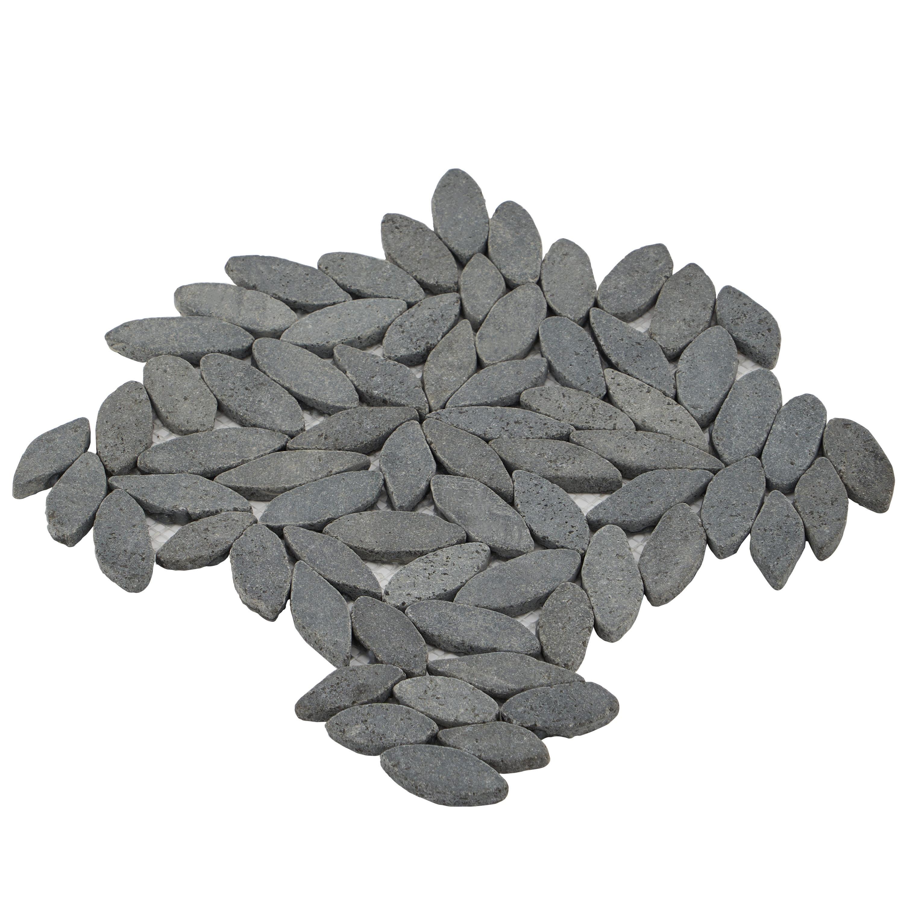 Picturesque Flower 11.81 in. x 11.81 in. Natural Stone Floor and Wall Mosaic Tile (0.97 Sq. Ft. / Each)