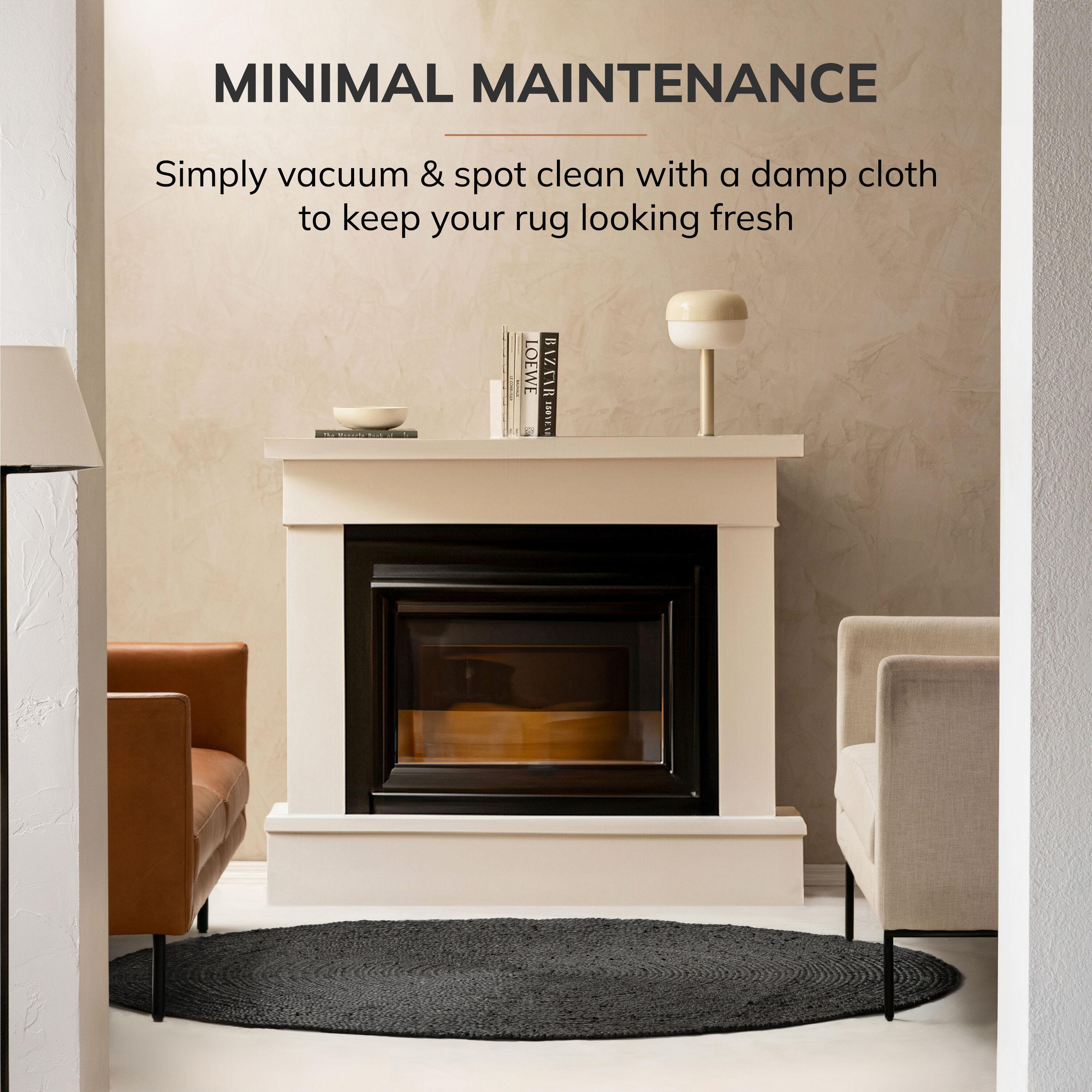 4'x4' Solid Area Rug Gray - Anji Mountain