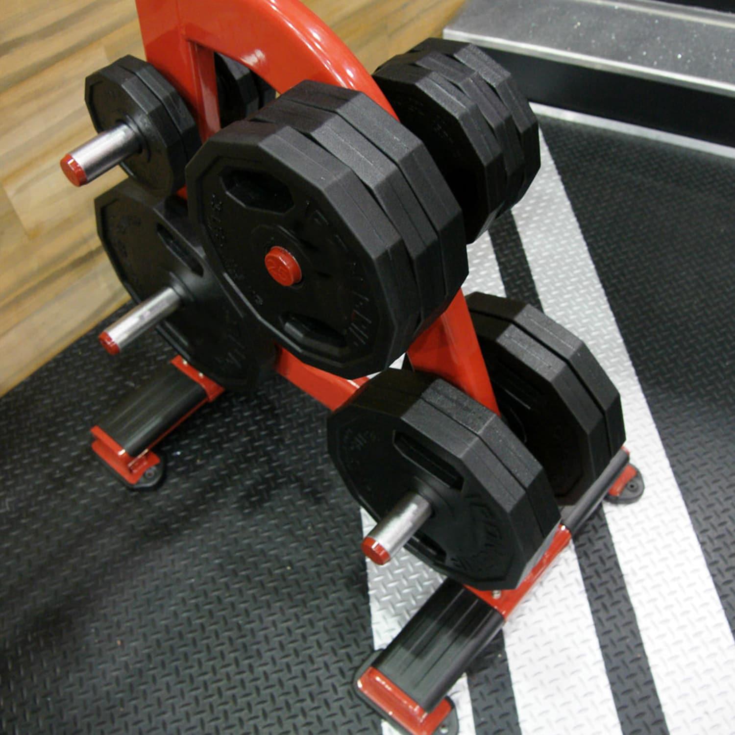 Rubber-Cal, Inc. Rubber-Cal "Diamond-Plate" Rubber Flooring Rolls Rubber-Cal, Inc. 48'' W x 24'' L Garage Flooring in Black