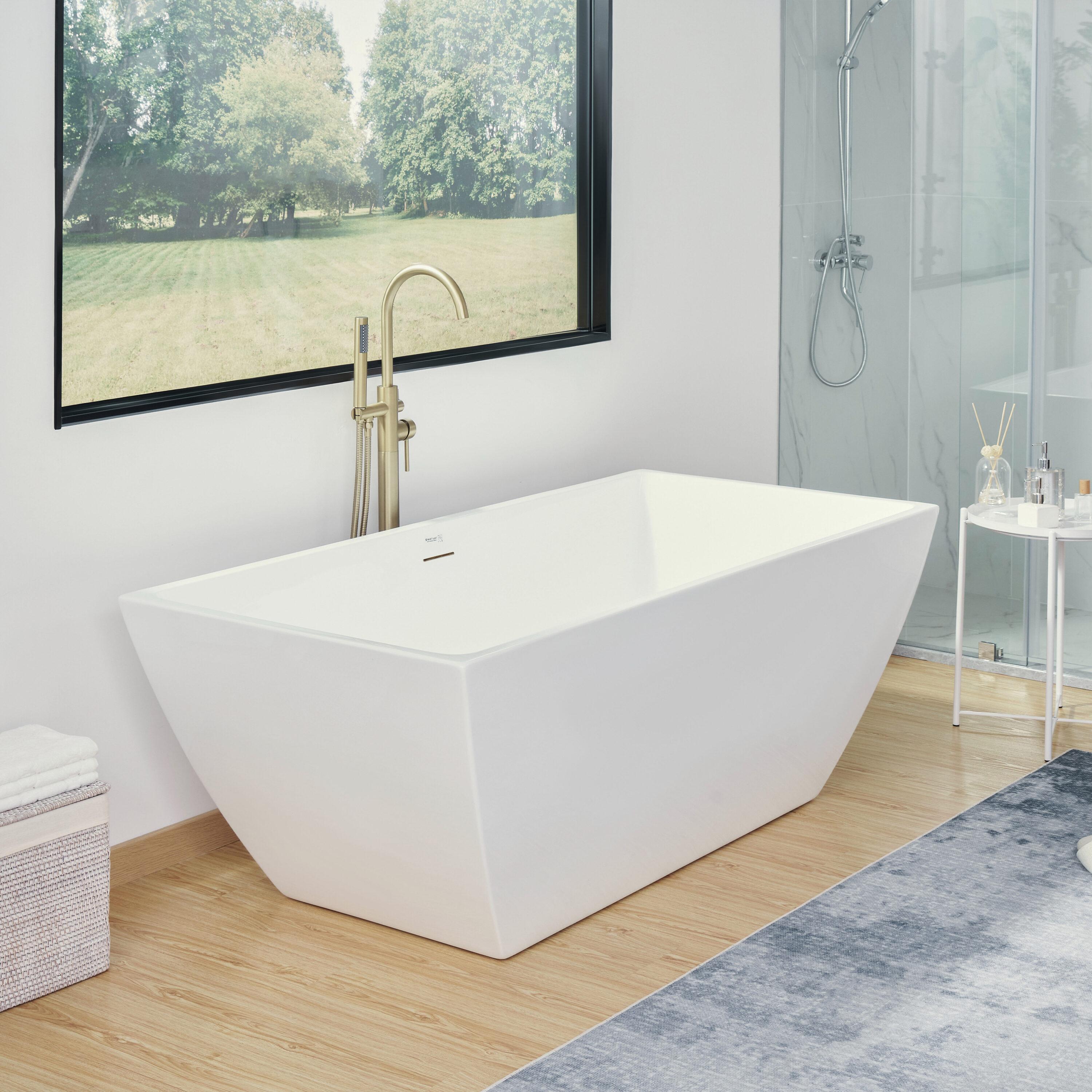 Lydia 59" x 30" Freestanding Soaking Bathtub