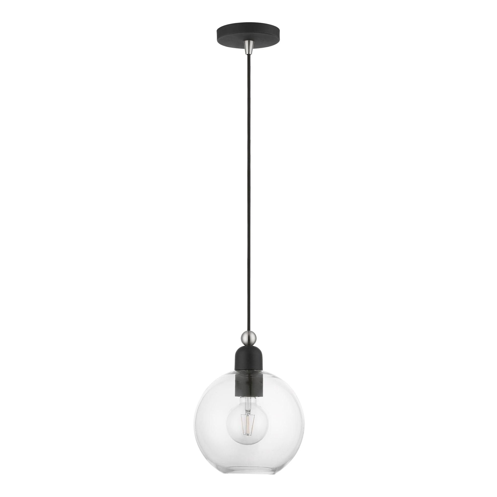Livex Lighting Downtown 1 - Light Pendant in  Black/Brushed Nickel