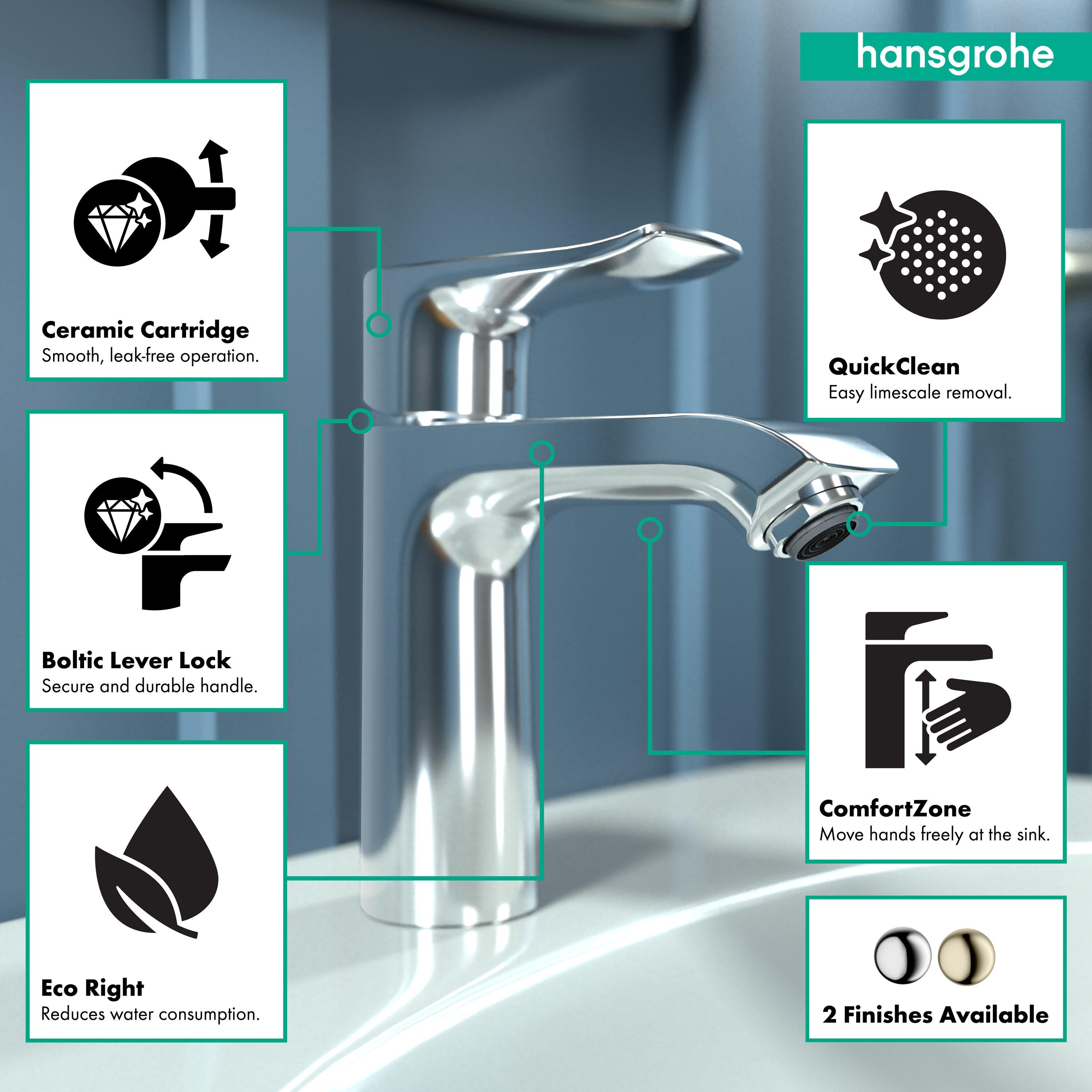 Metris Single Hole Bathroom Faucet with Drain Assembly