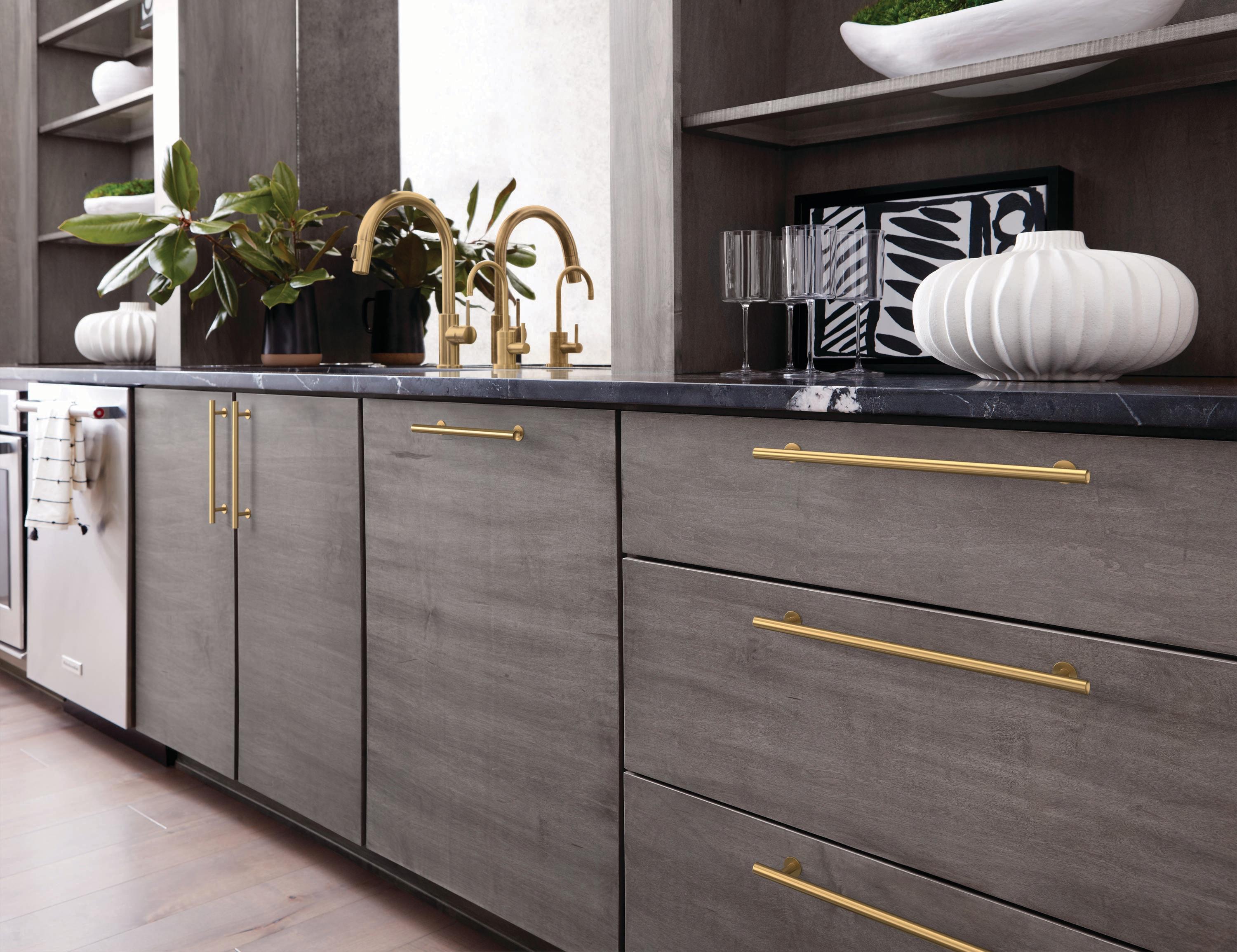 Amerock Radius 7-9/16 inch (192mm) Center-to-Center Champagne Bronze Cabinet Pull