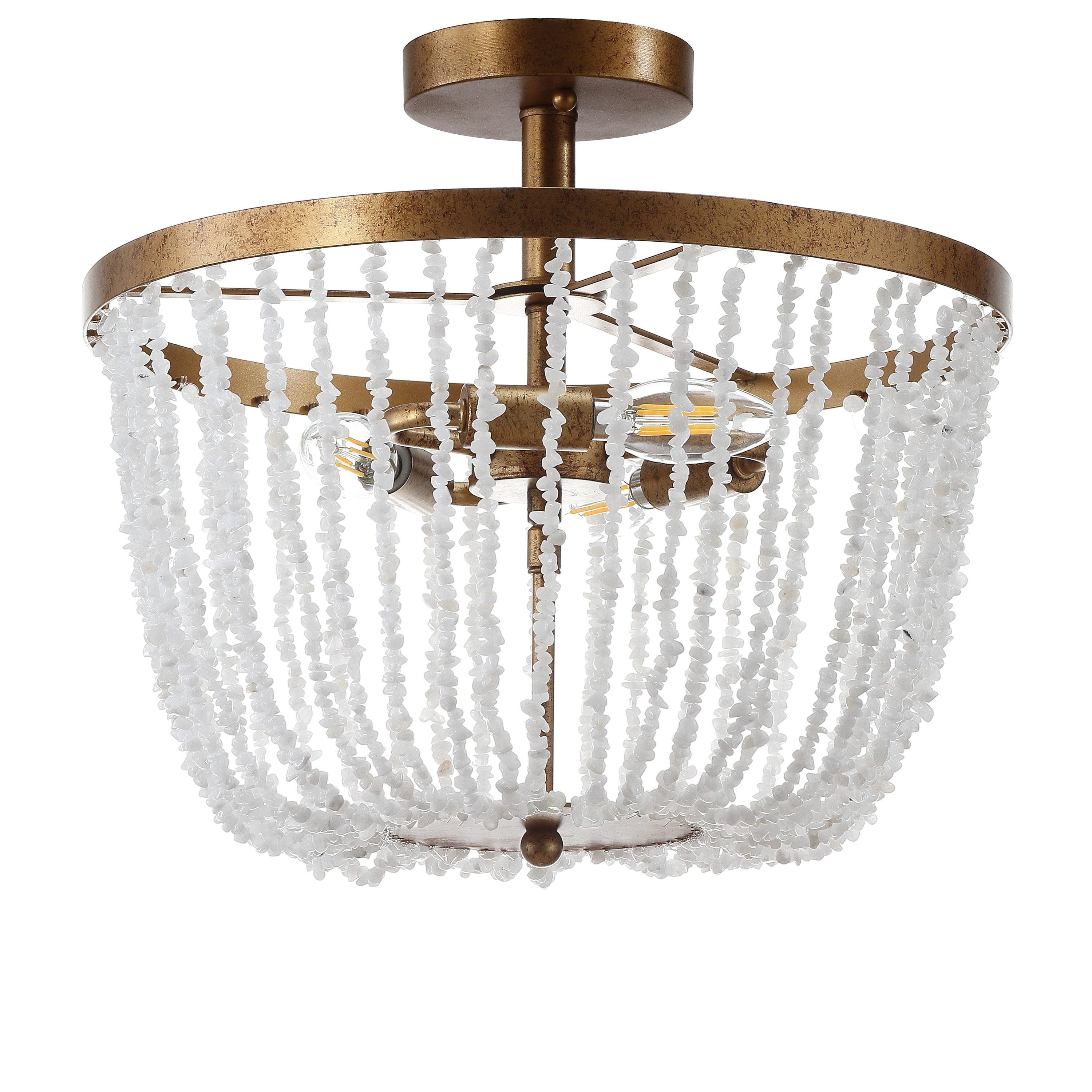 Jonathan Y Lighting Jyl9021 Georgian 3 Light 15" Wide Led Semi-Flush Bowl Ceiling Fixture