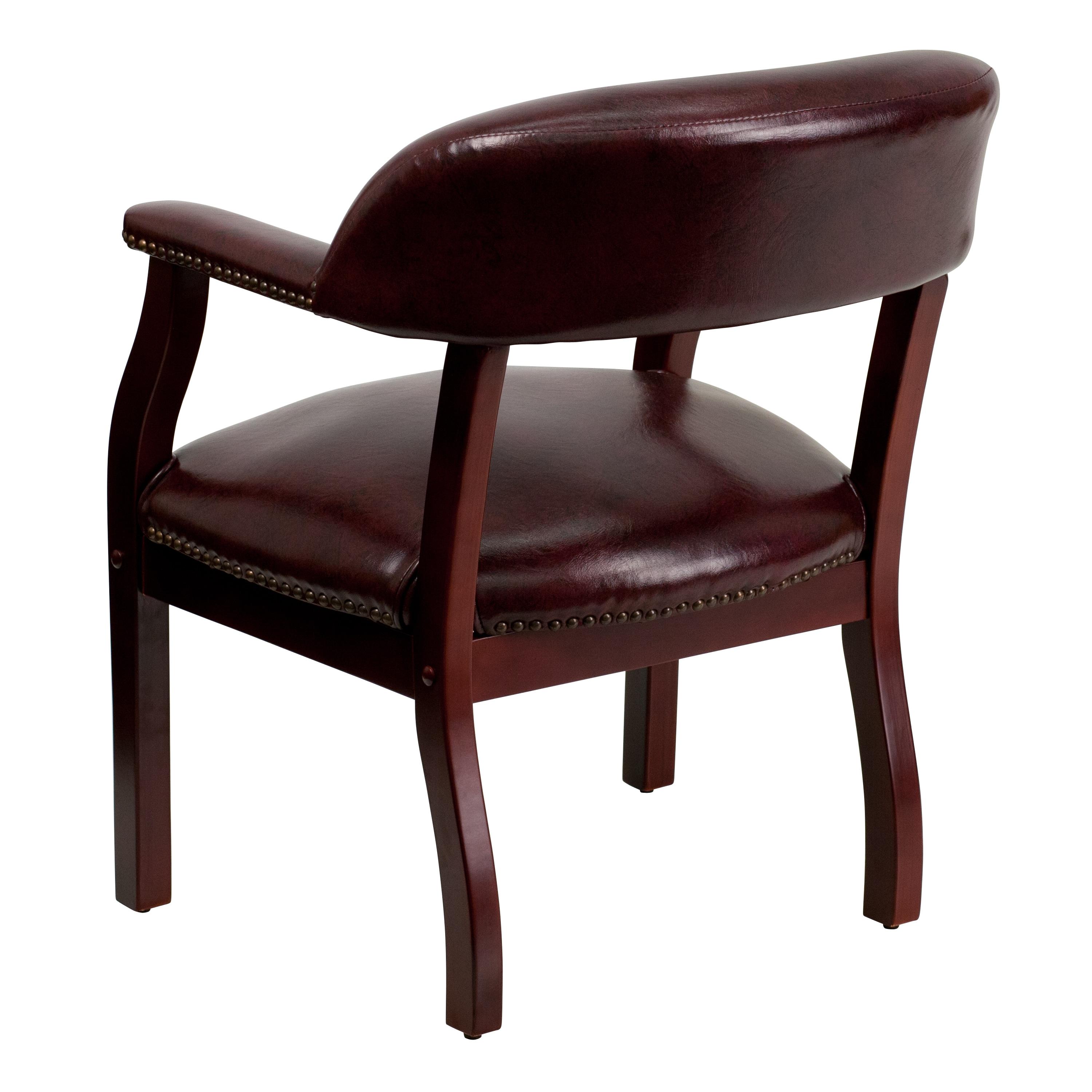 Flash Furniture Oxblood Vinyl Luxurious Conference Chair with Accent Nail Trim